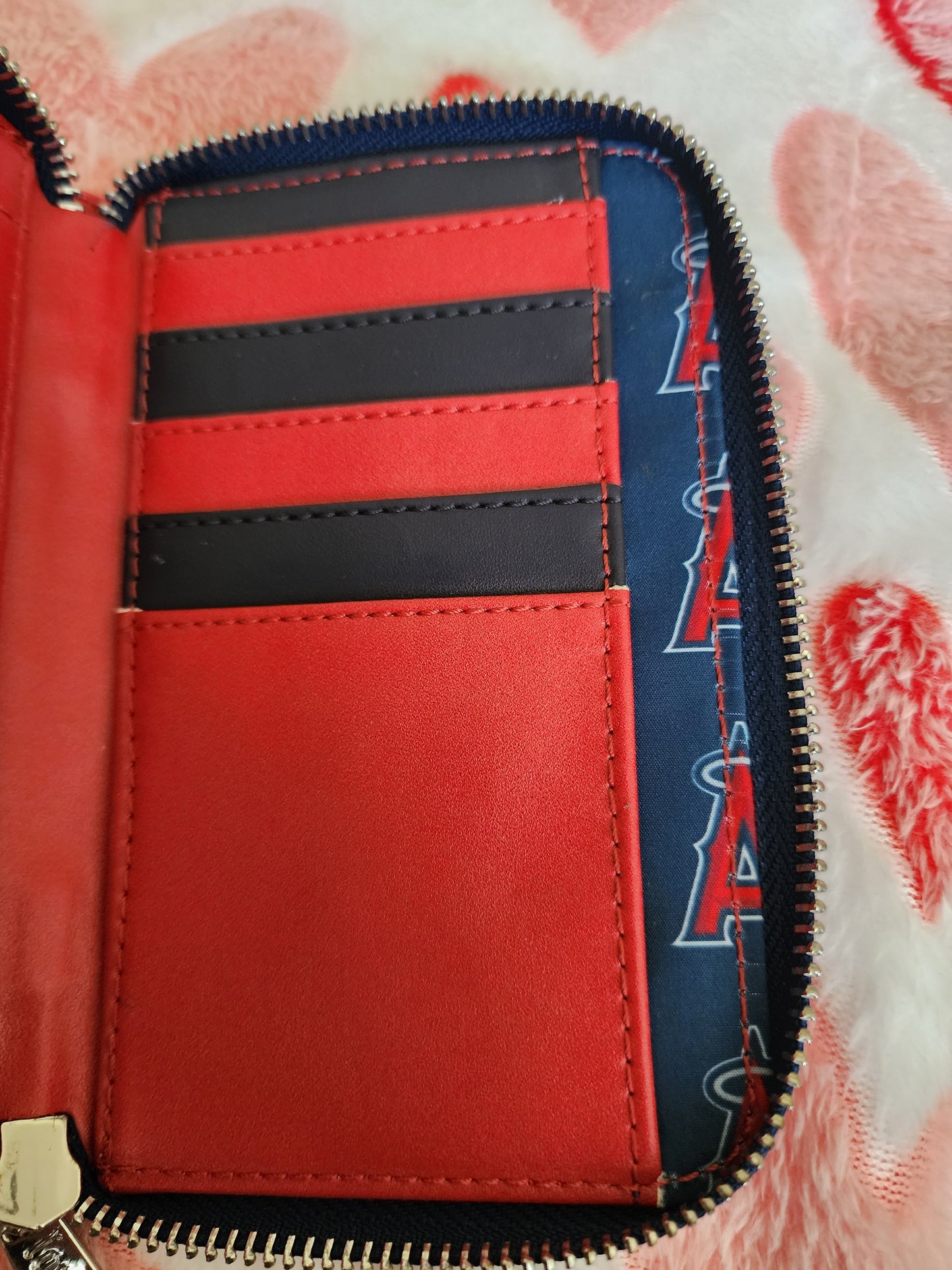 Loungefly MLB LA Angels Patches Zip Around Wallet