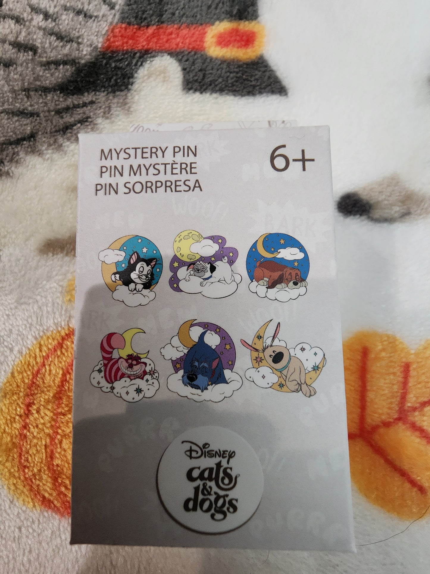 Loungefly Disney Cats and Dogs Sleeping on the Moon and Clouds Mystery Pins
