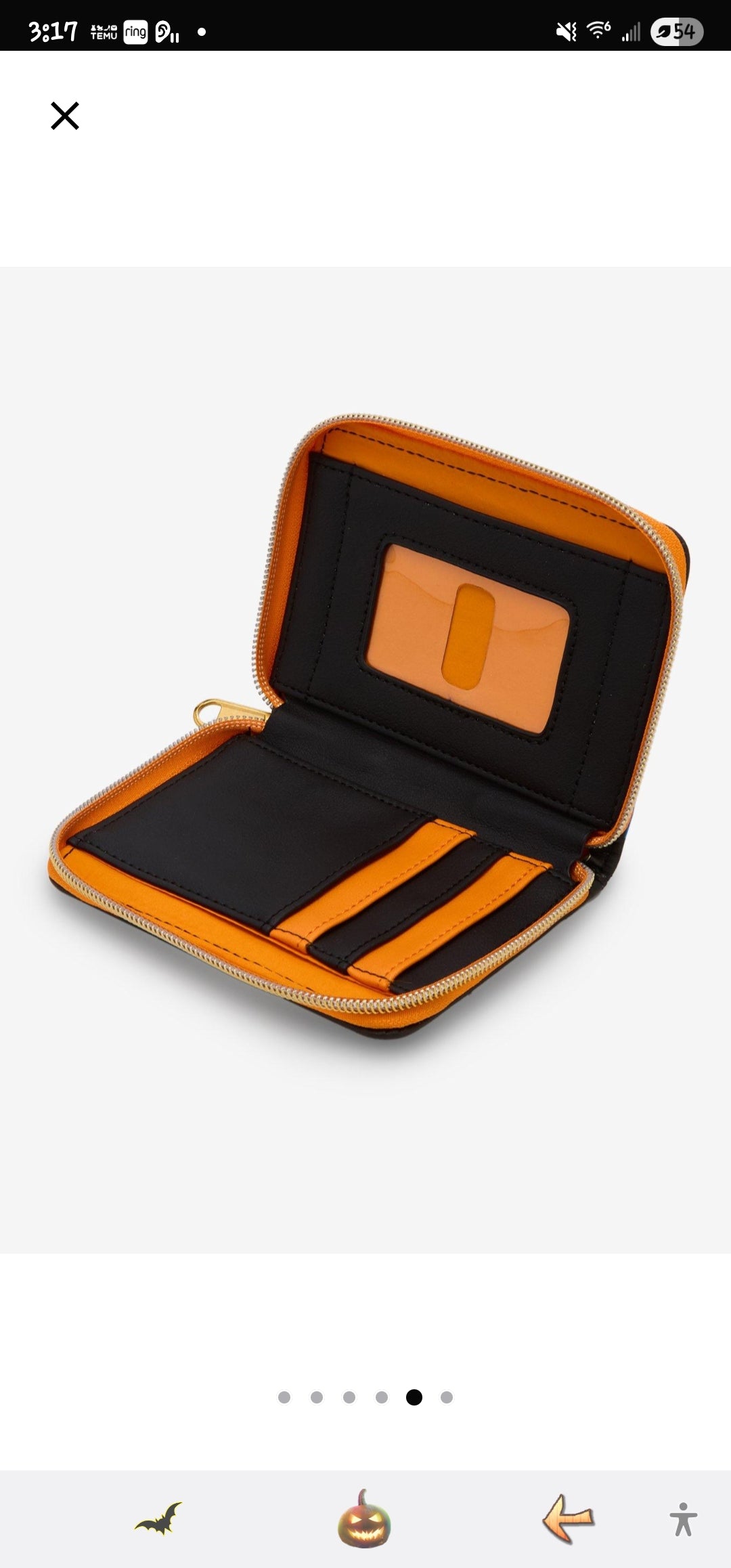 Loungefly Disney Mickey and Friends Halloween Pumpkin Wallet