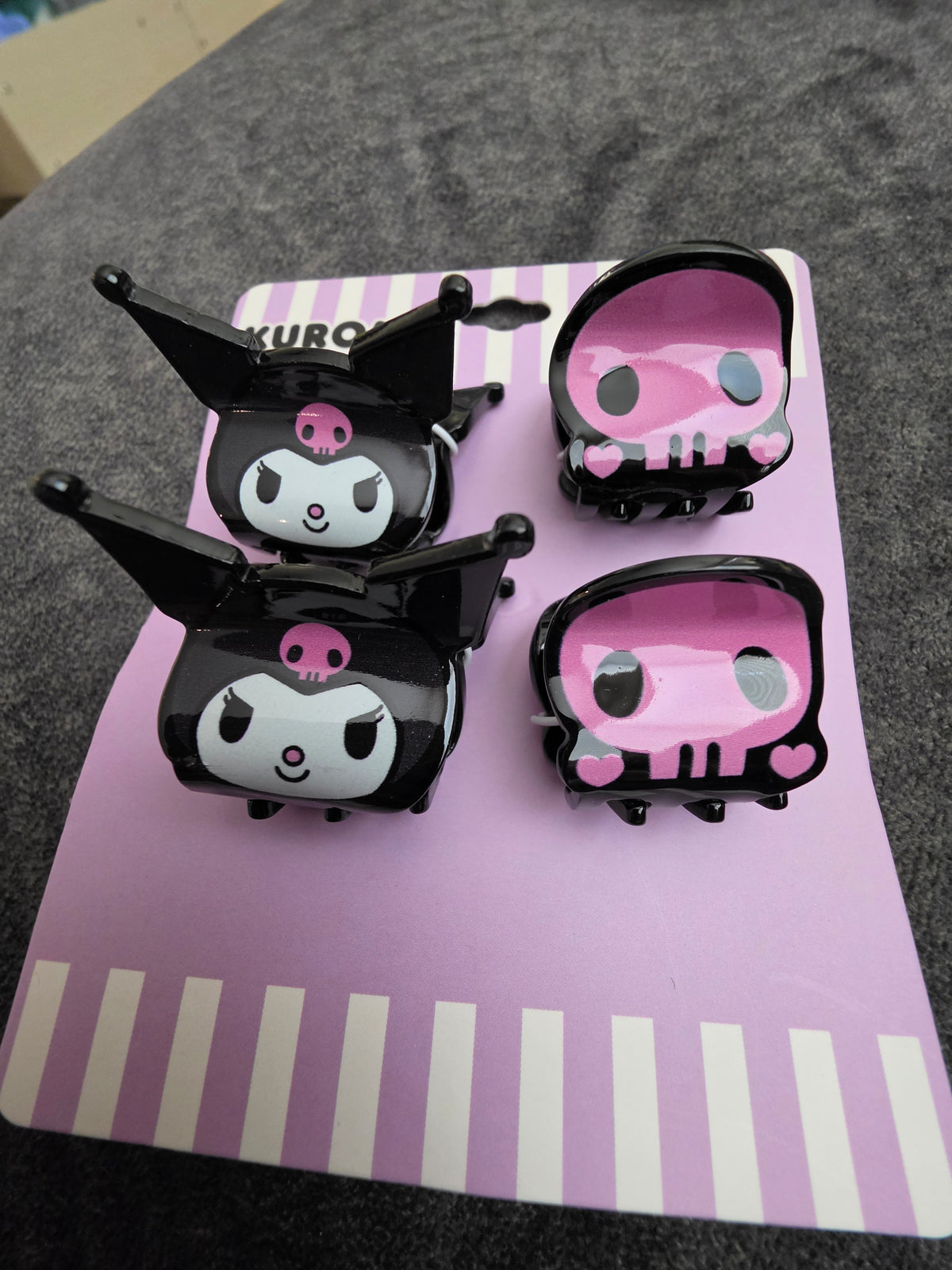 Hello Kitty Kuromi 4pk Mini Hair Clips