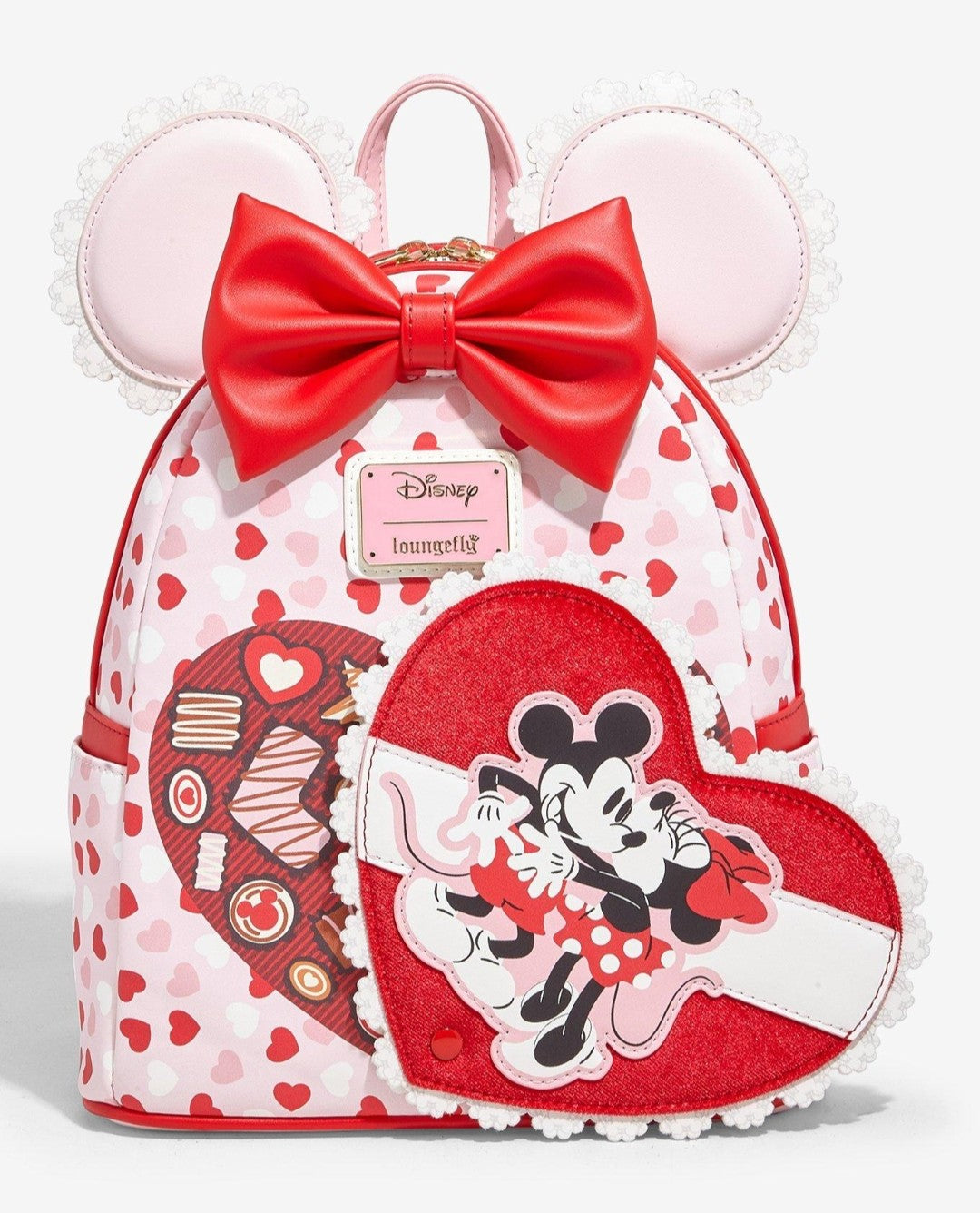 Loungefly Disney Mickey and Minnie Valentine's Heart Box Backpack