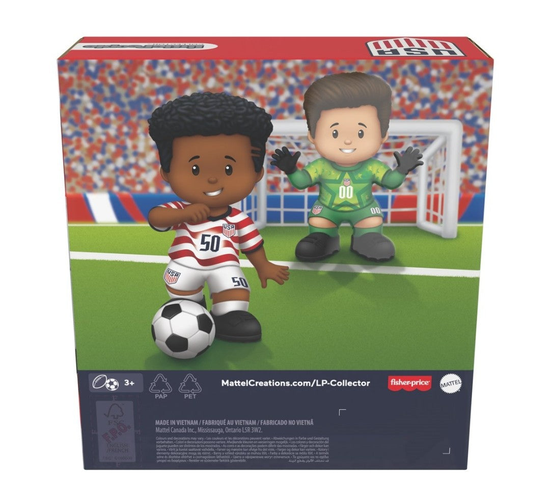 Fisher-Price Little People USA Soccer Player and Goalie Collector Figures