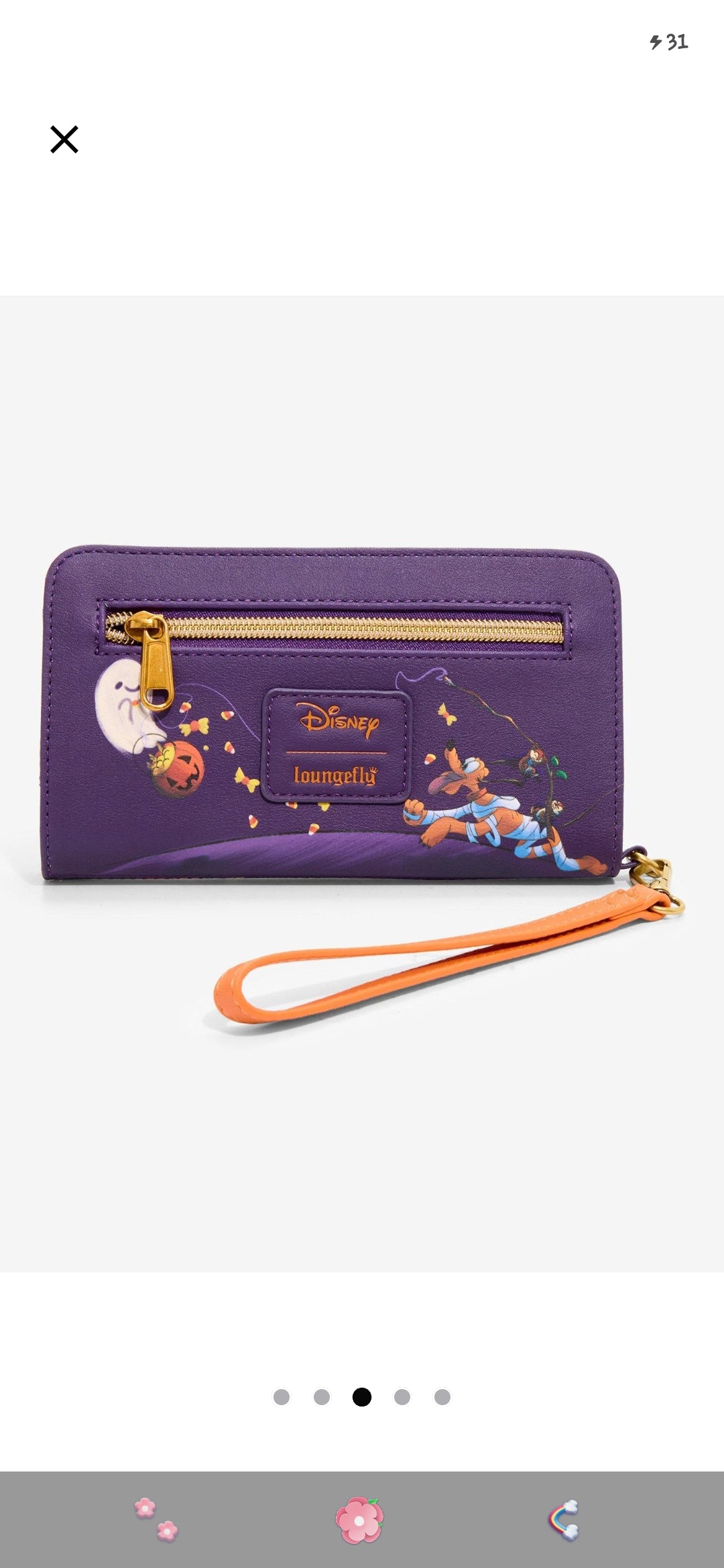 Loungefly Disney Mickey and Friends Halloween Spooky Ghost Stories Tech Wallet