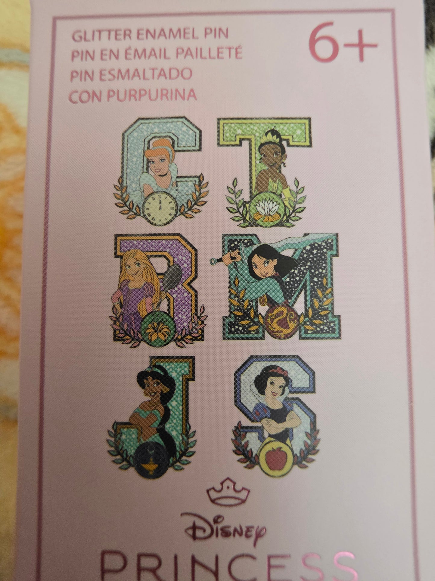 Loungefly Disney Princess Collegiate Letter Mystery Pins