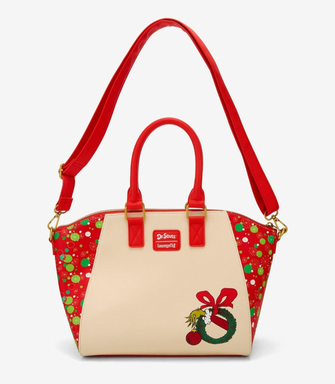 Loungefly The Grinch, Max And Cindy Lou Who Decorating a Christmas Tree Handbag