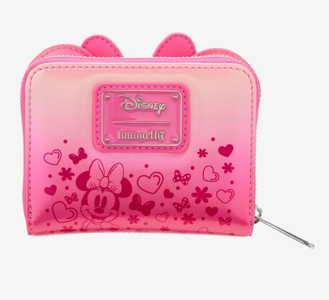 Loungefly Disney Minnie Mouse Ears and Bow Ombre Pink Wallet