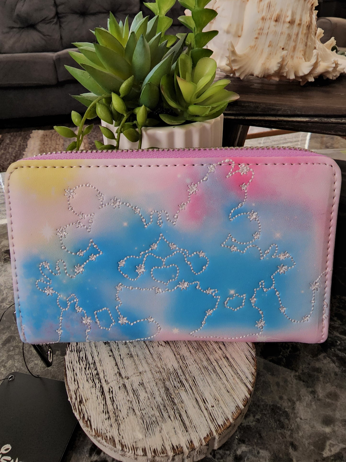 Loungefly Mickey and Minnie Mouse Constellation Wallet