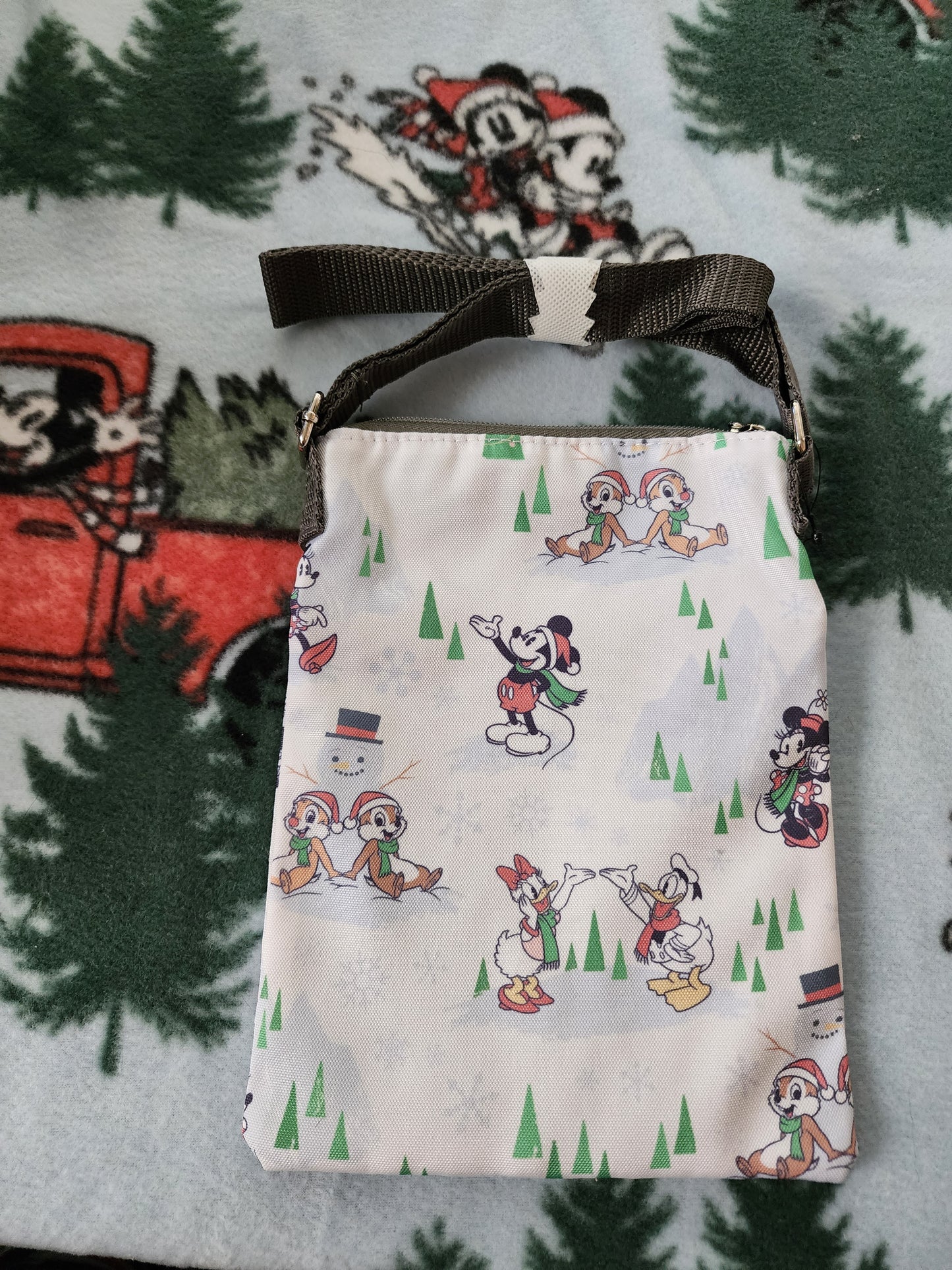 Loungefly Disney Mickey and Friends Holiday Crossbody Bag
