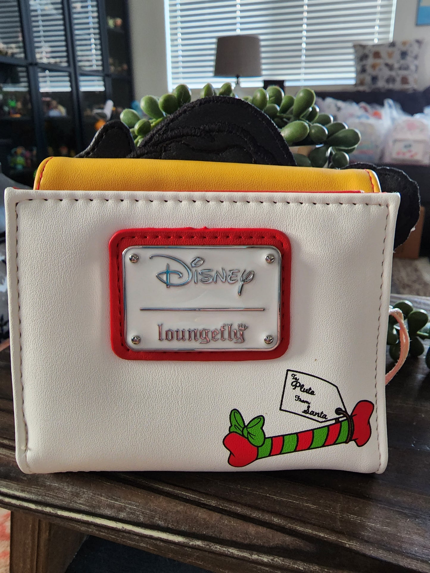Loungefly Disney Pluto Santa Hat Holiday Wallet