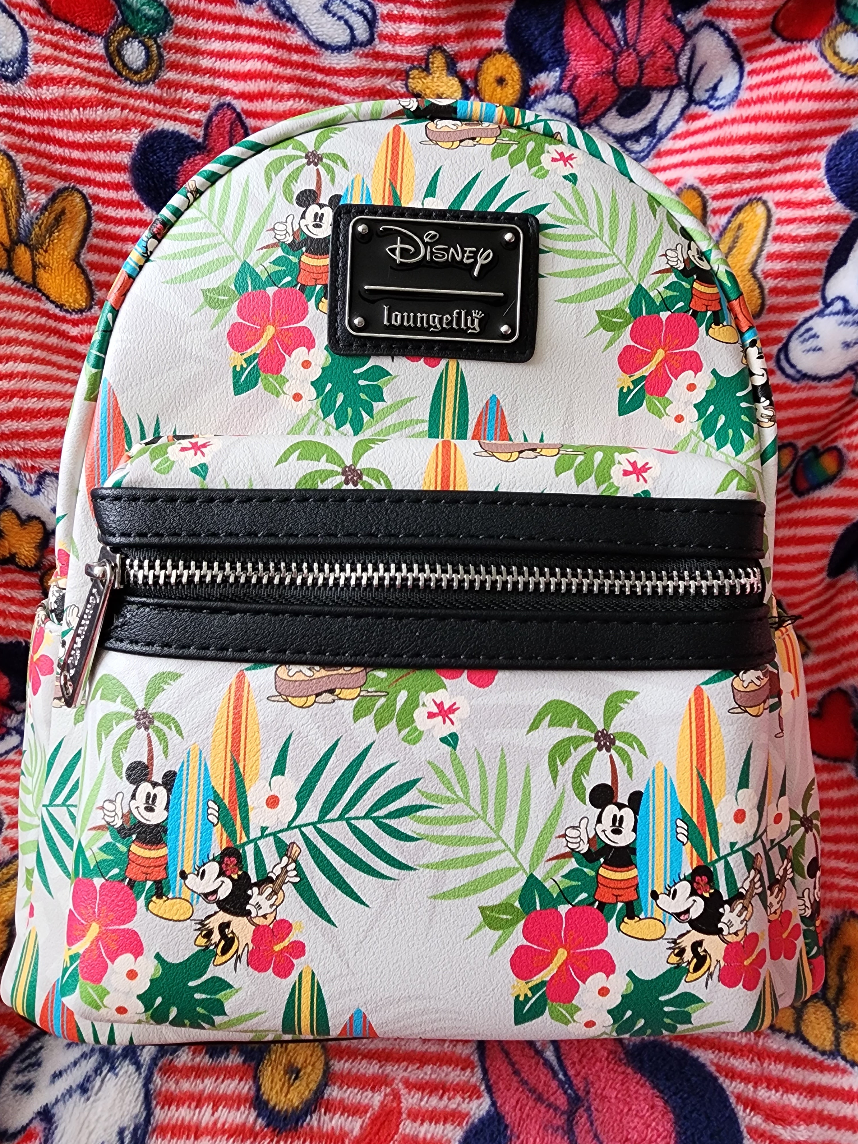 Disney Parks Tropical Mickey and Minnie Loungefly Minnie Backpack