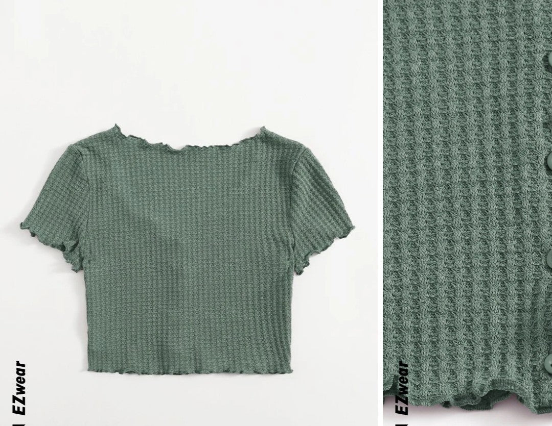Festival Button-Up Crop Top