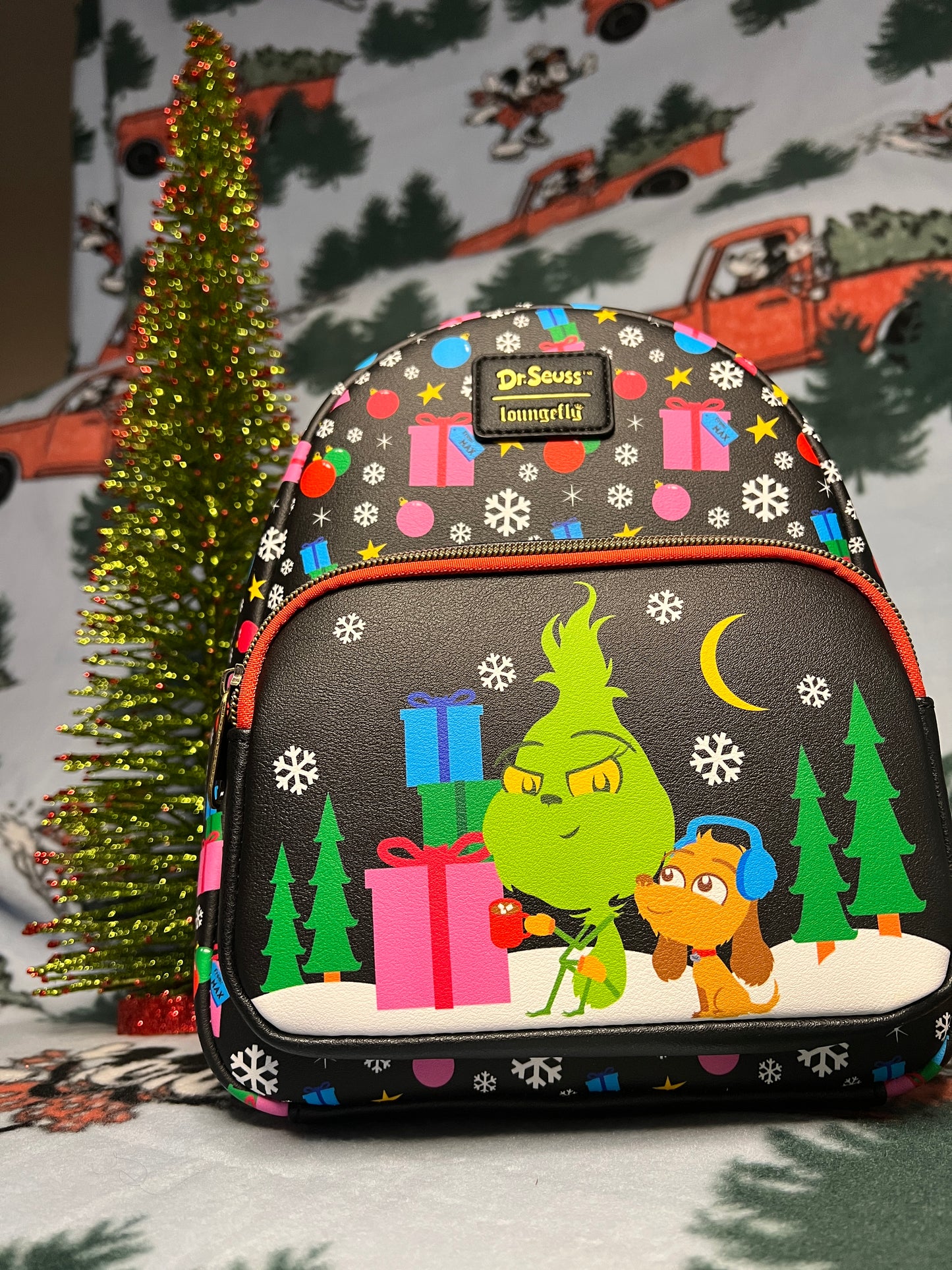 Loungefly Dr. Seuss The Grinch and Max Christmas Backpack