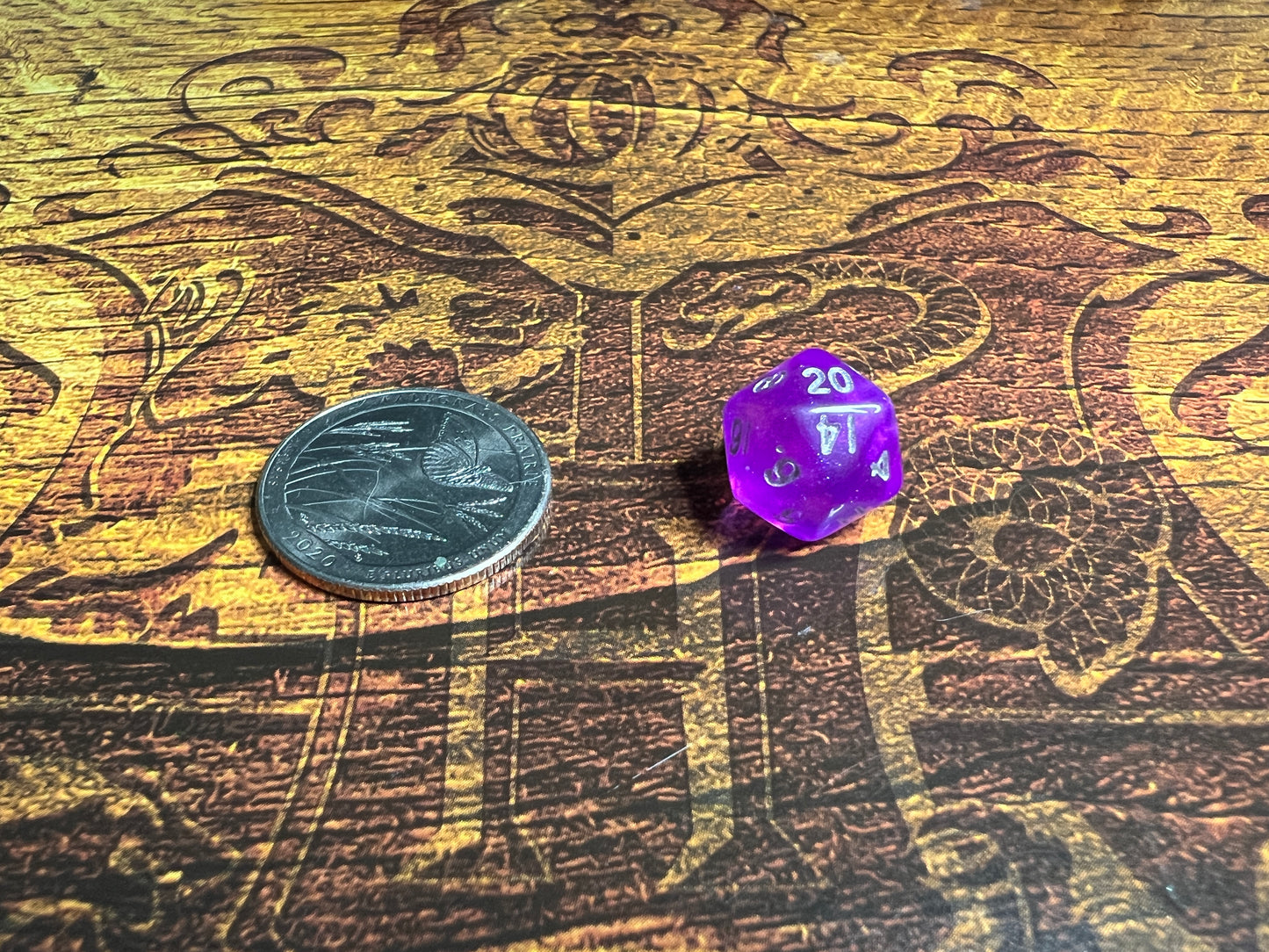 D&D Stardust: Purple 10mm Mini Polyhedral Dice Set