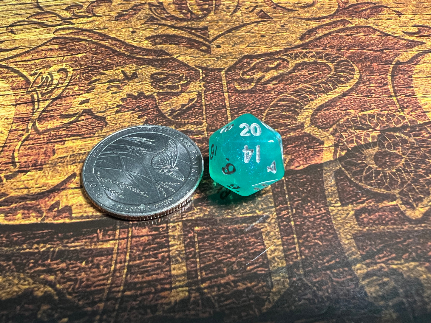D&D Stardust: Teal 10mm Mini Polyhedral Dice Set