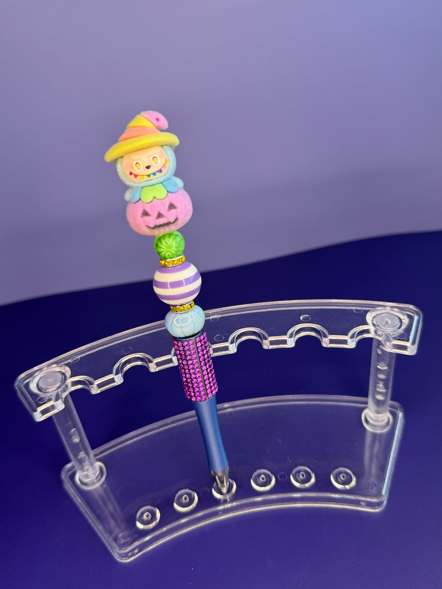 Labubu Witch Pumpkin Flocked Beaded Pens