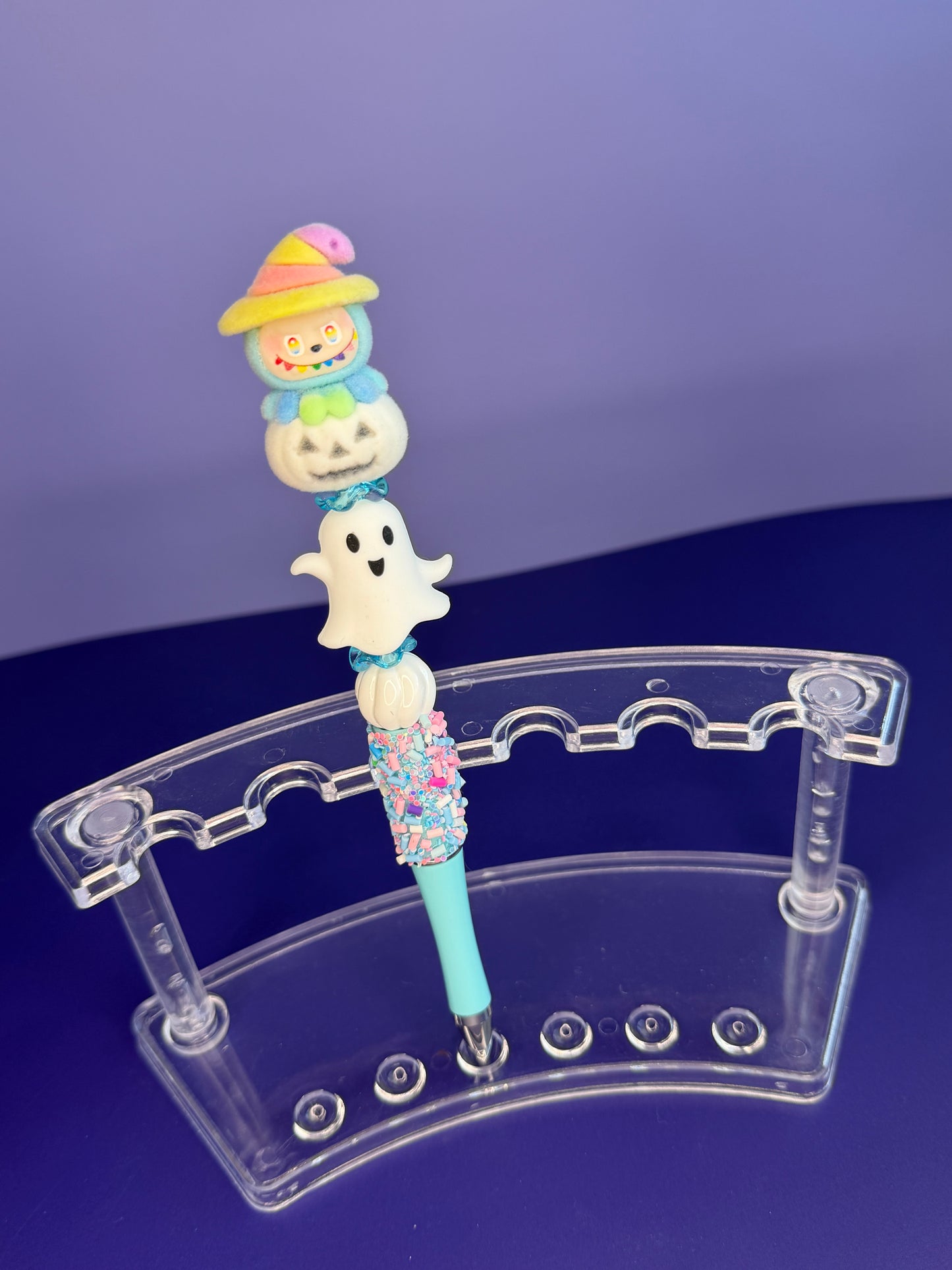 Labubu Witch Pumpkin Flocked Beaded Pens