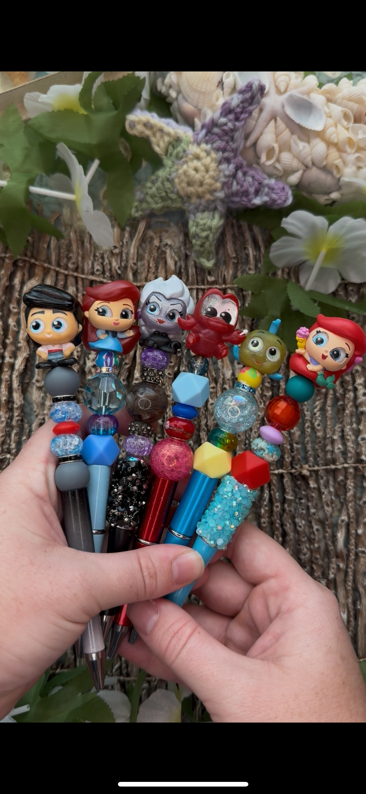 Little Mermaid Doorable Beaded Pens
