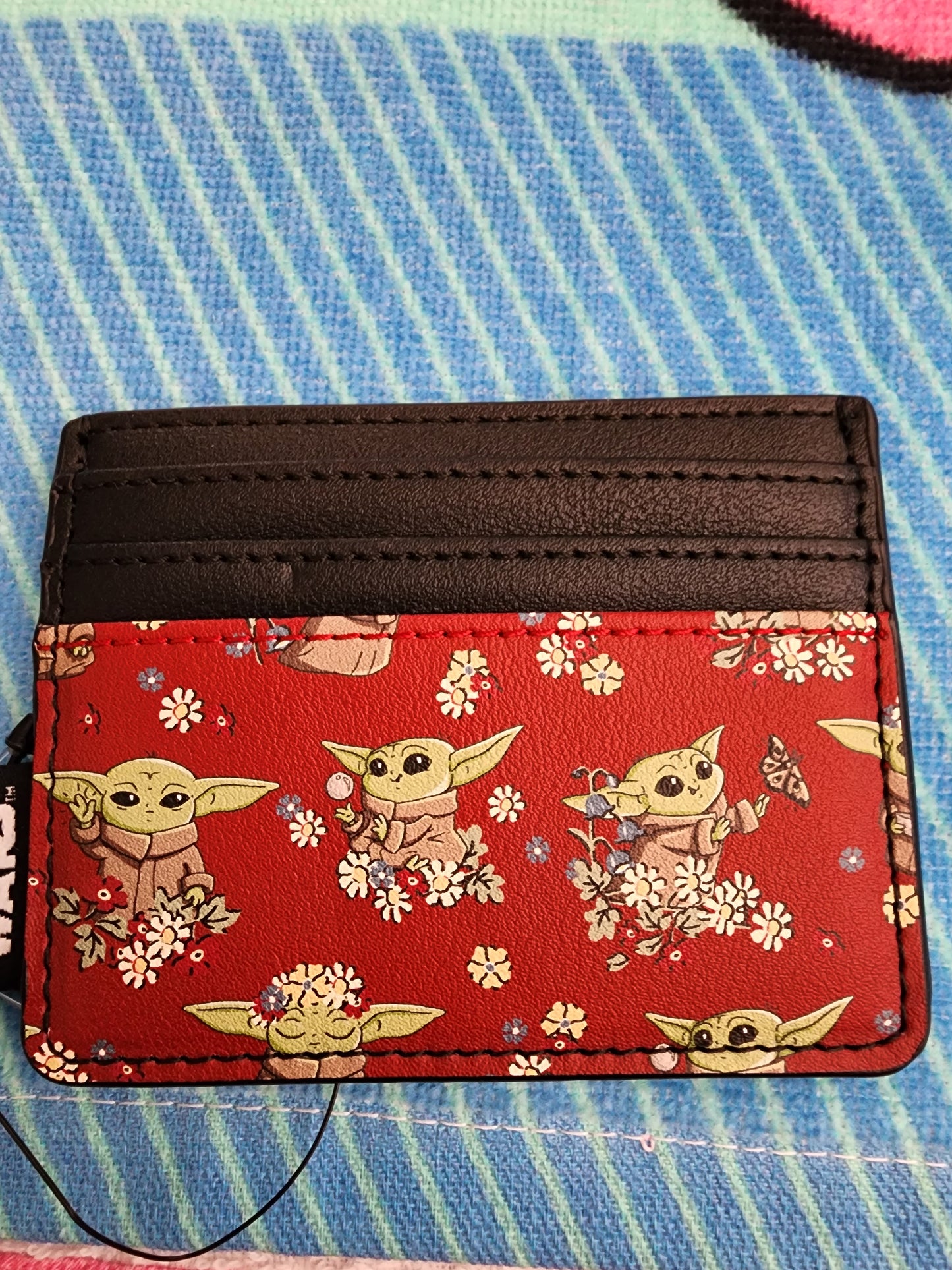 Loungefly Disney Baby Yoda Floral Card Holder