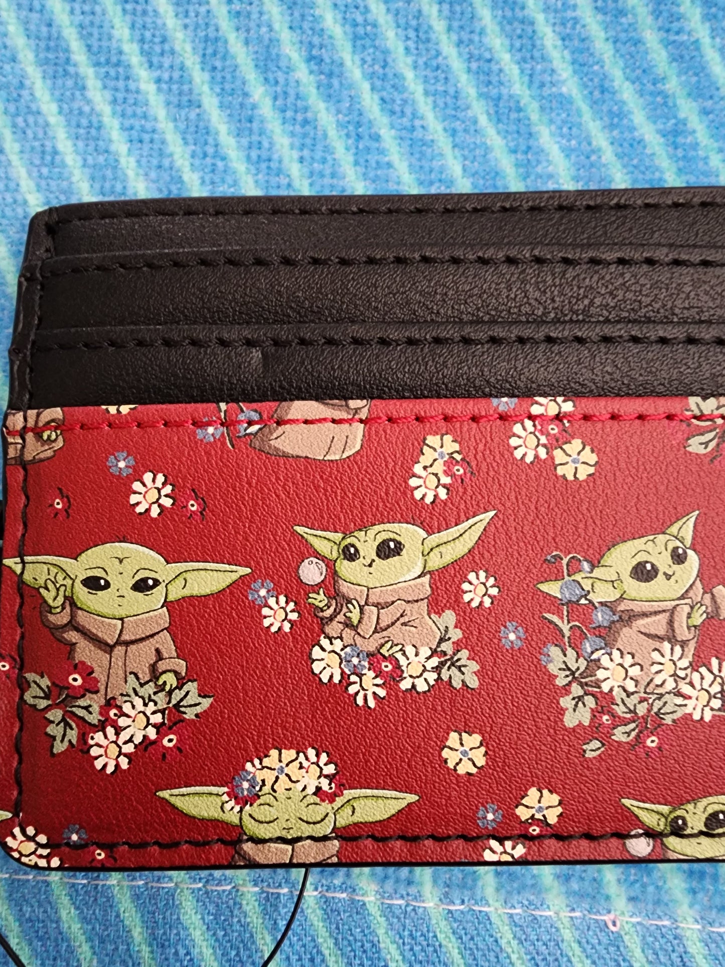 Loungefly Disney Baby Yoda Floral Card Holder