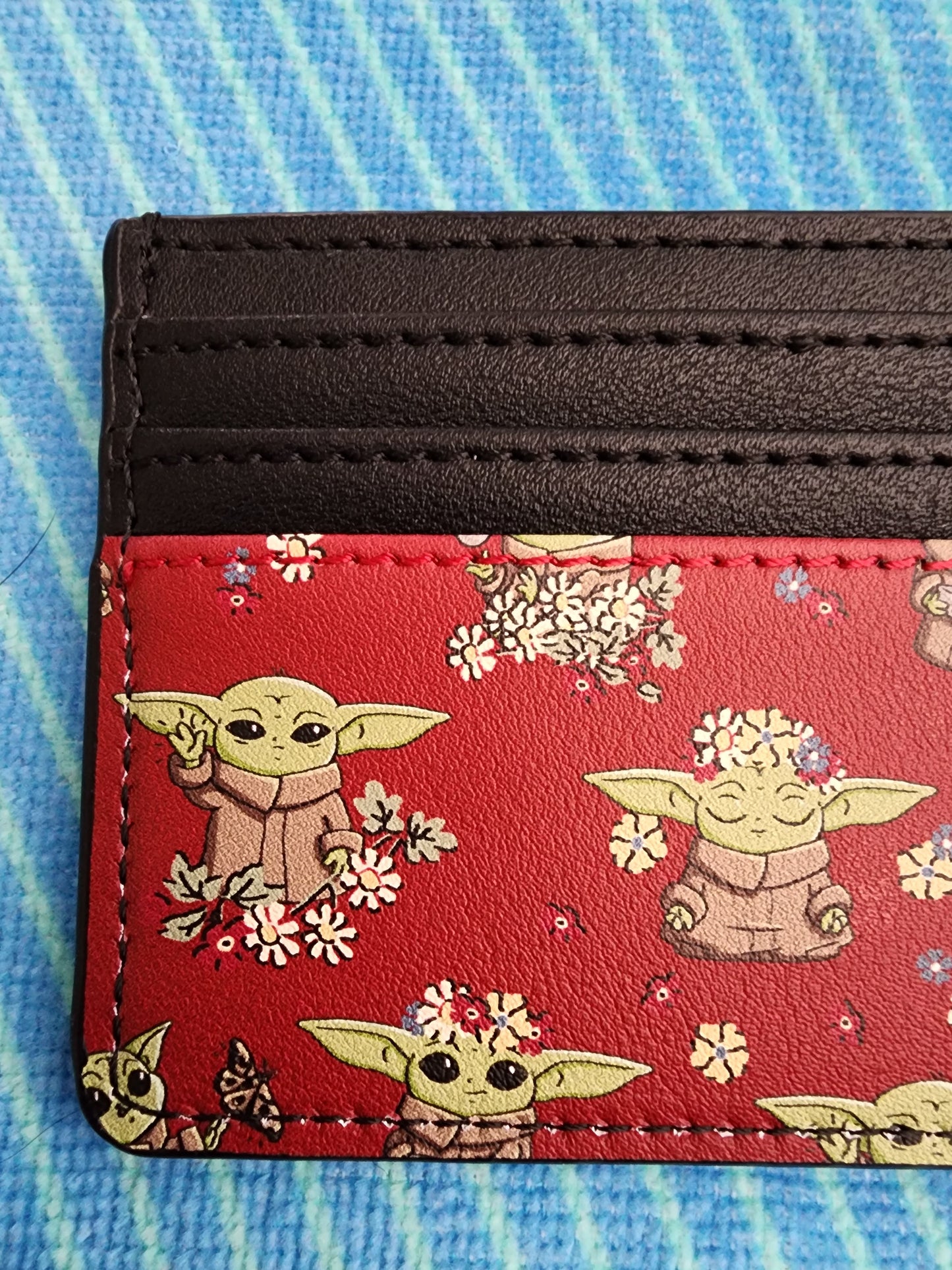 Loungefly Disney Baby Yoda Floral Card Holder