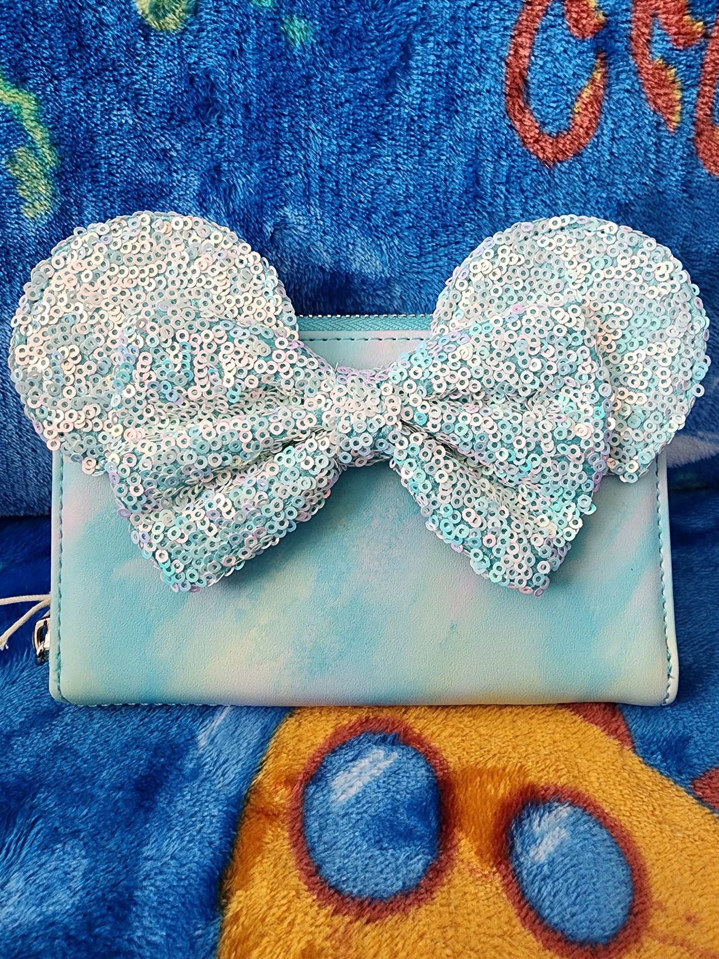 Loungefly Disney Minnie Mouse Seafoam Sequined Wallet