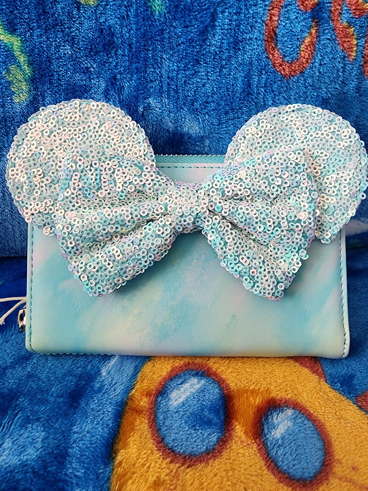 Loungefly Disney Minnie Mouse Seafoam Sequined Wallet