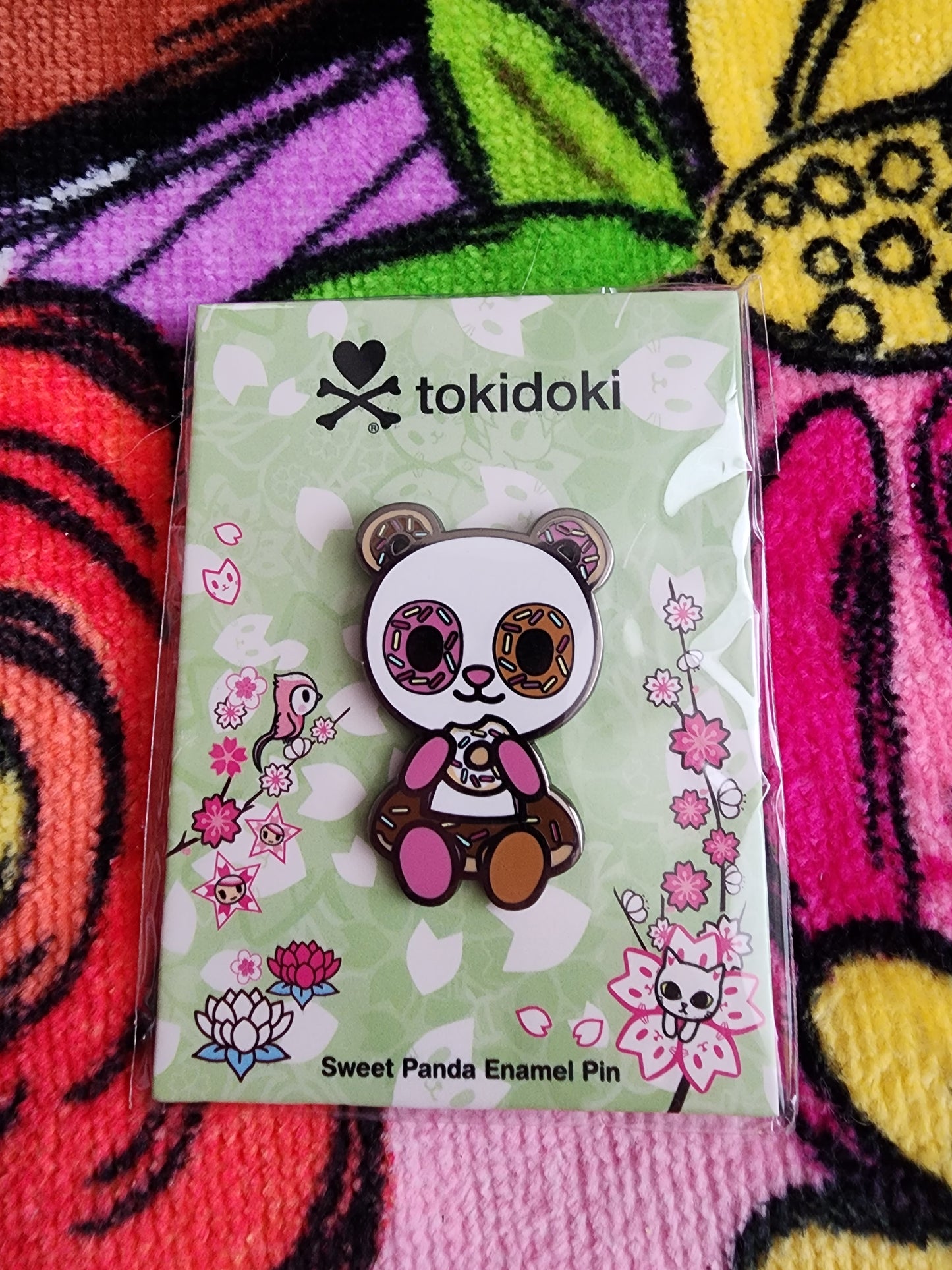 Tokidoki Panda Cherry Blossom Pin