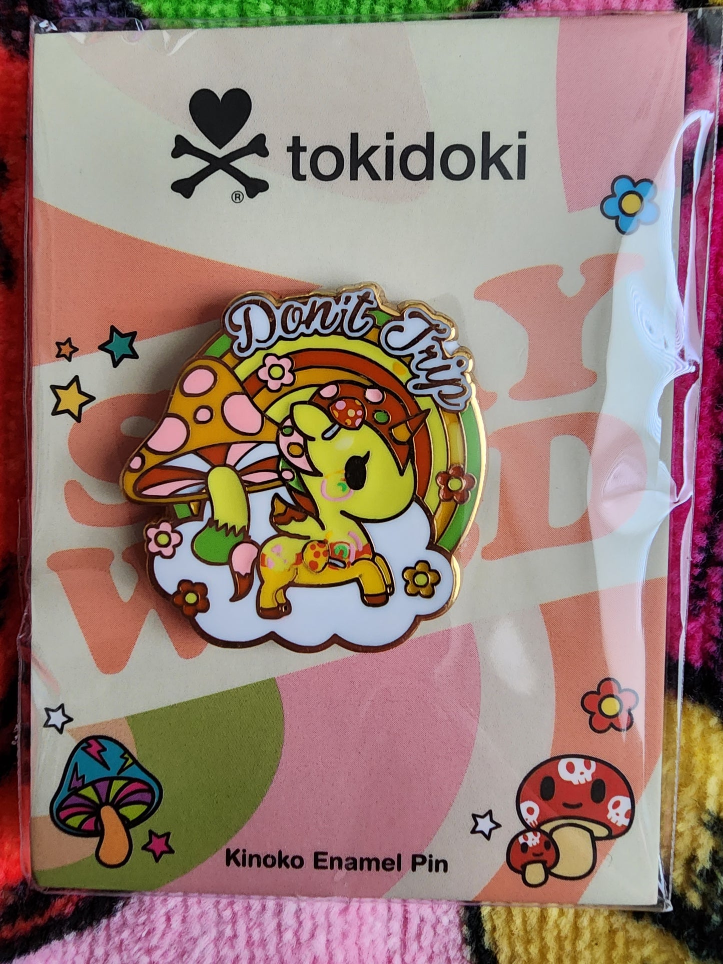 Tokidoki Unicorno Mushroom Don't Trip Pin