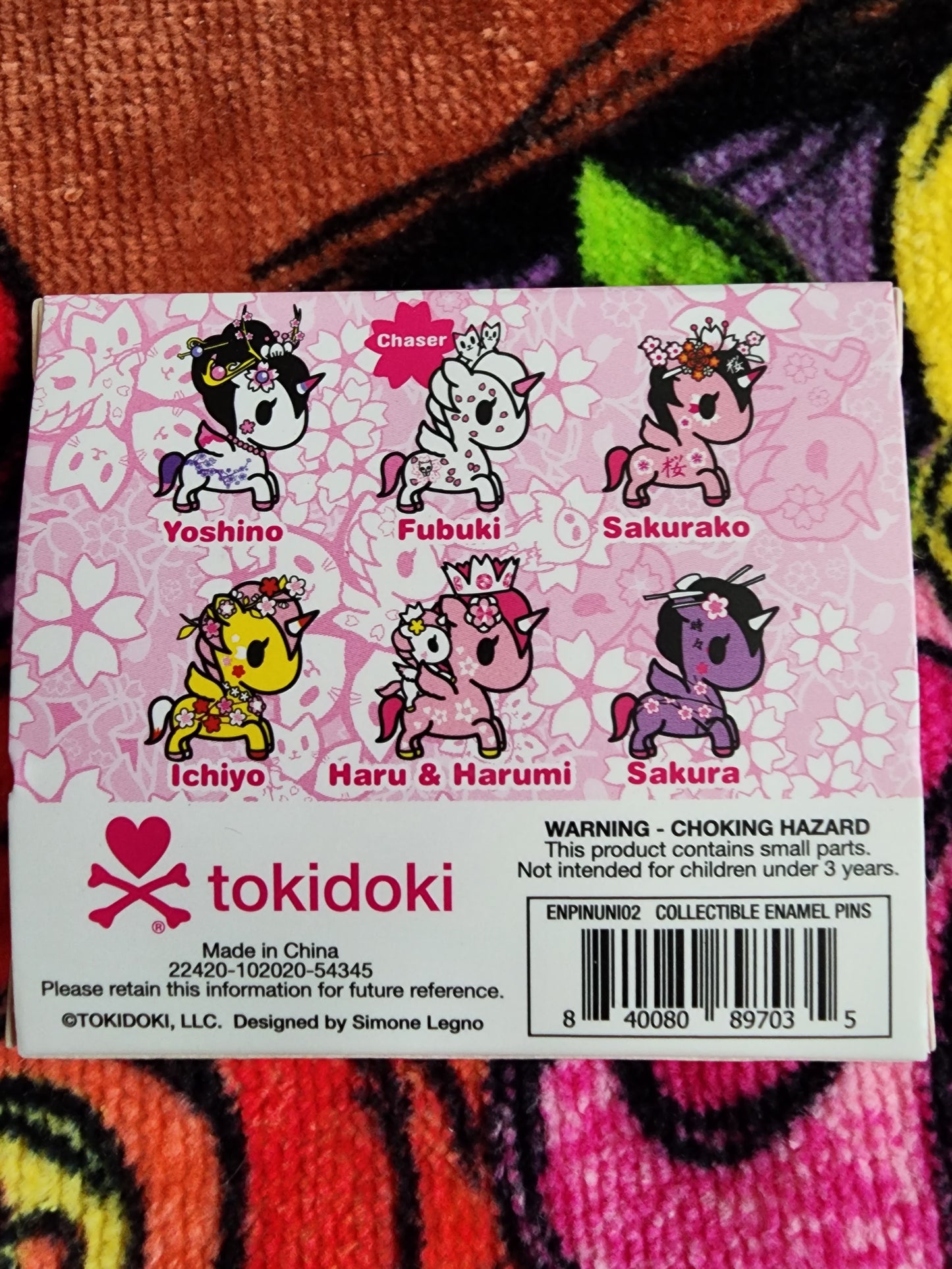 Tokidoki Unicorno Cherry Blossom Mystery Pins