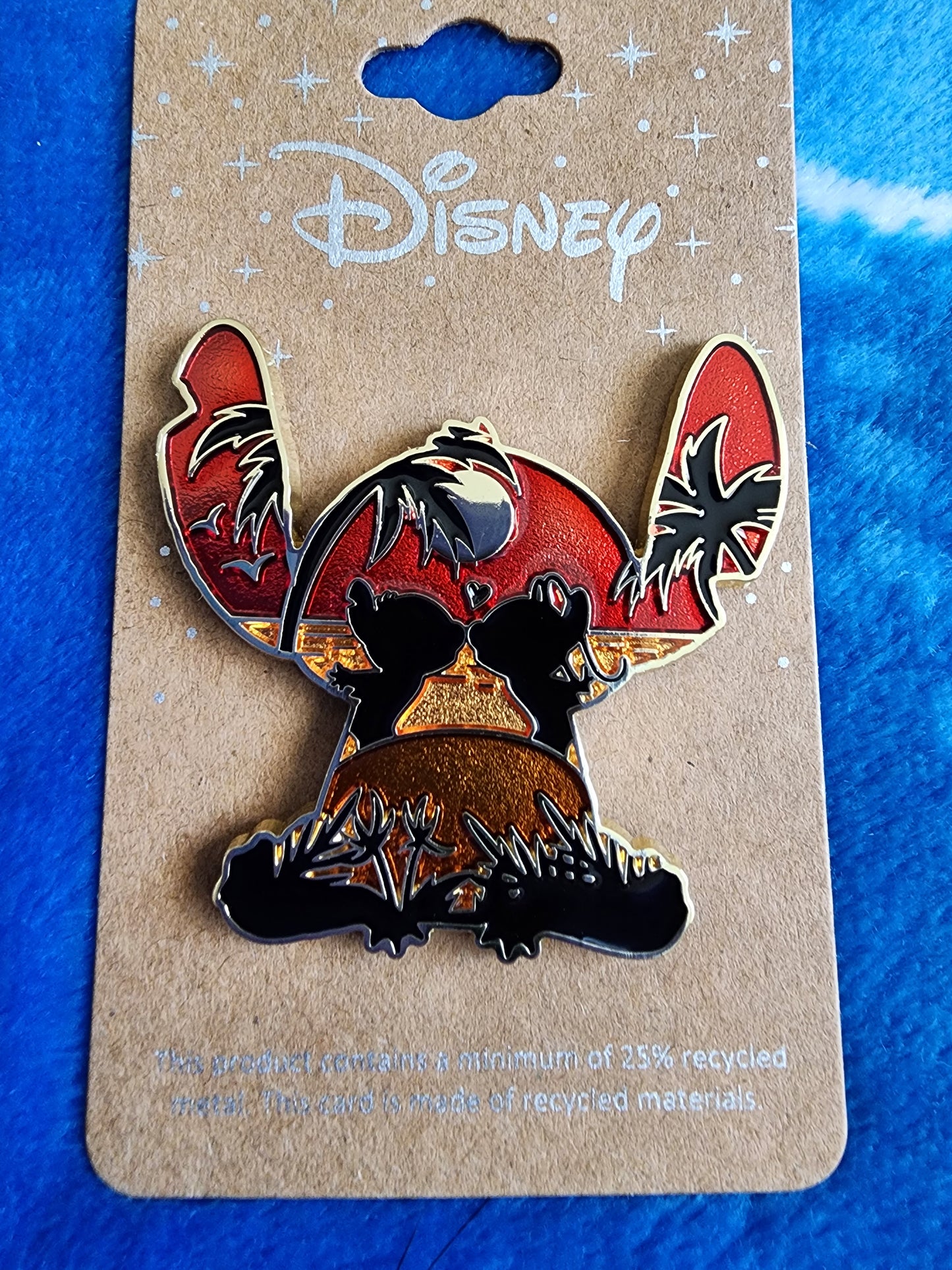 Loungefly Disney Stitch and Angel Silhouette Pin