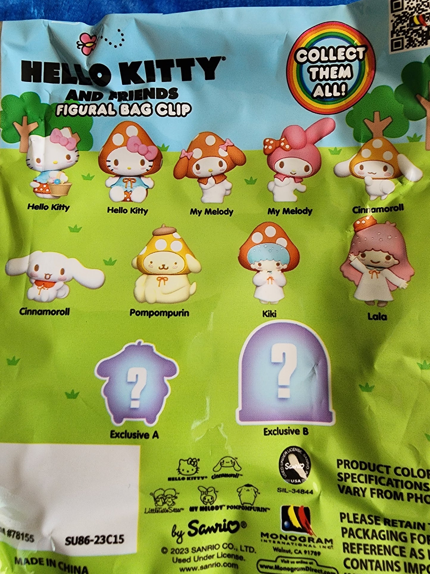 Hello Kitty Mushroom Mystery Bag Clip