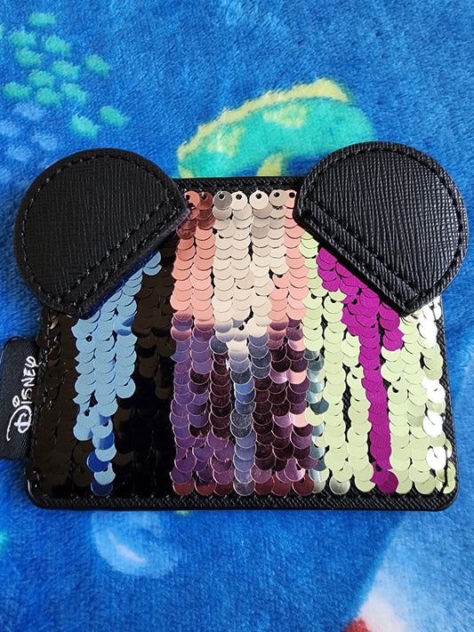 Loungefly Disney Mickey Mouse Sequined Card Holder