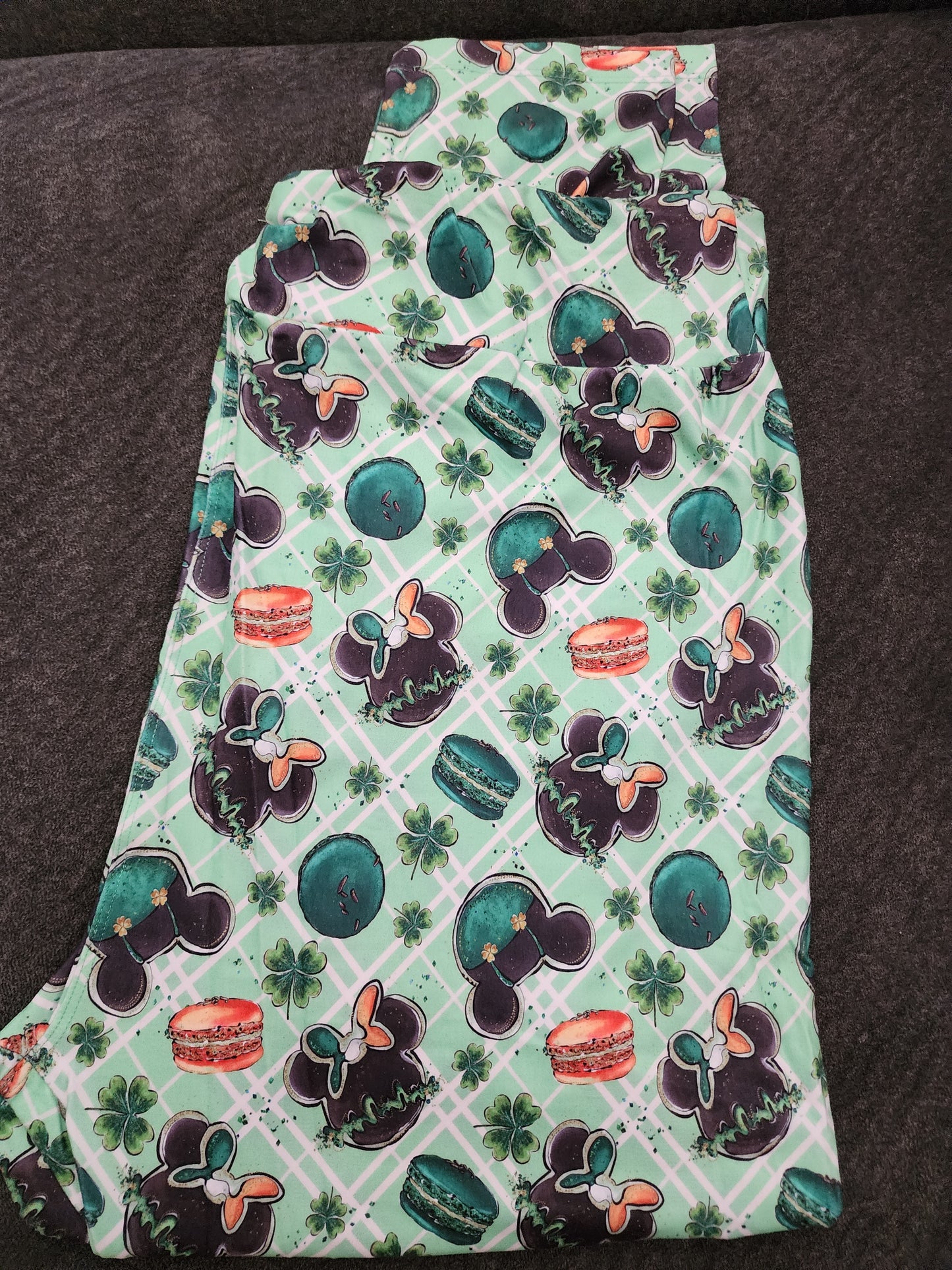 *Charlies Project Mickey Mouse St Patrick's Macaroons Leggings