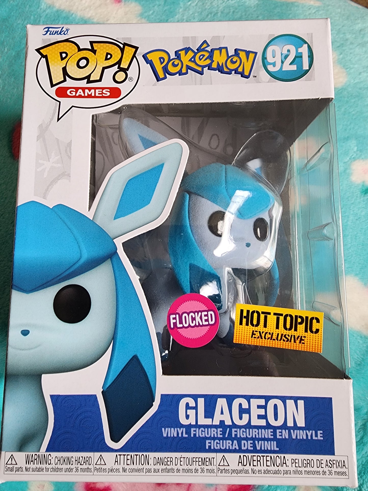 Funko Pop Glaceon Flocked Pokemon