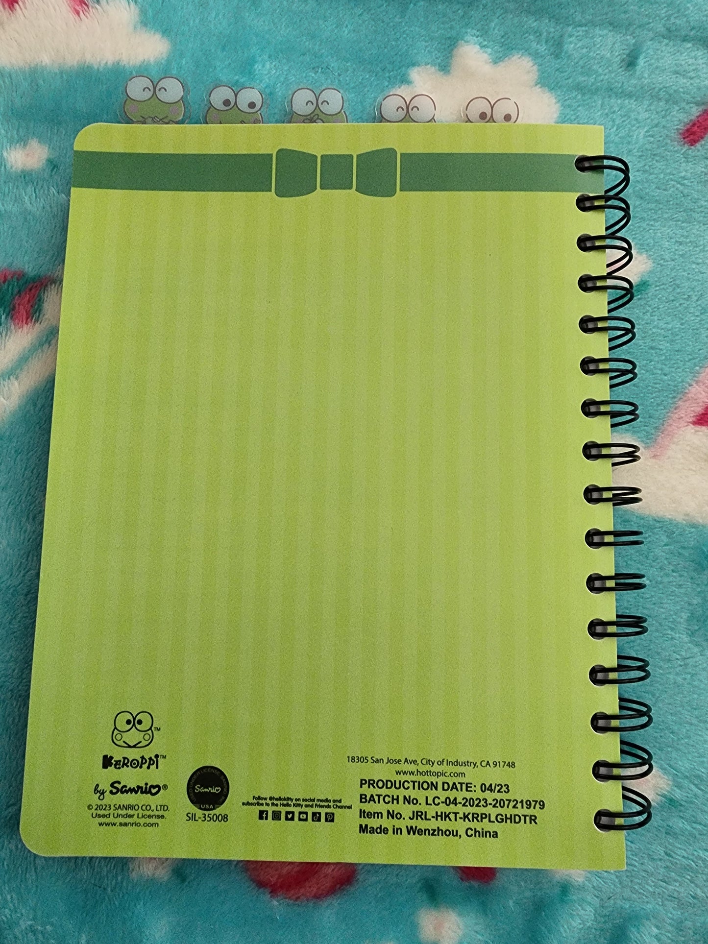 Keroppi from Hello Kitty Notebook