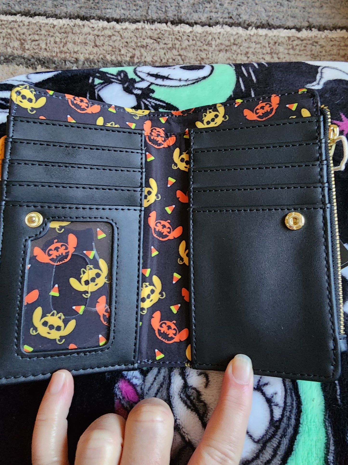 Loungefly Disney Stitch Pumpkin Face Wallet