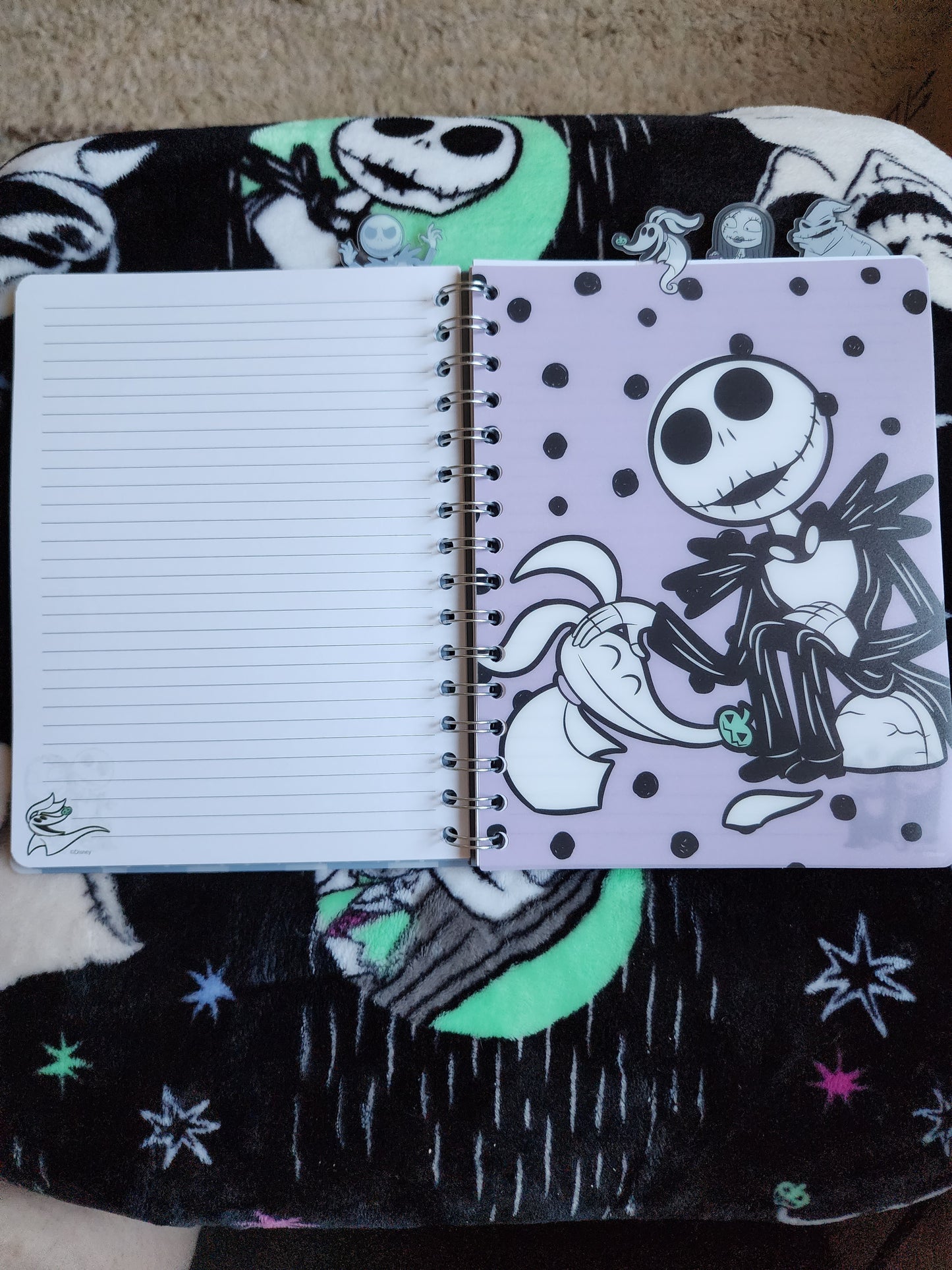 Jack and Sally Nightmare Before Christmas Notebook