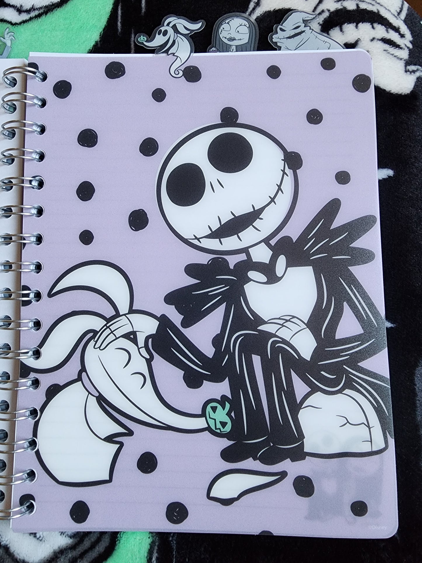 Jack and Sally Nightmare Before Christmas Notebook