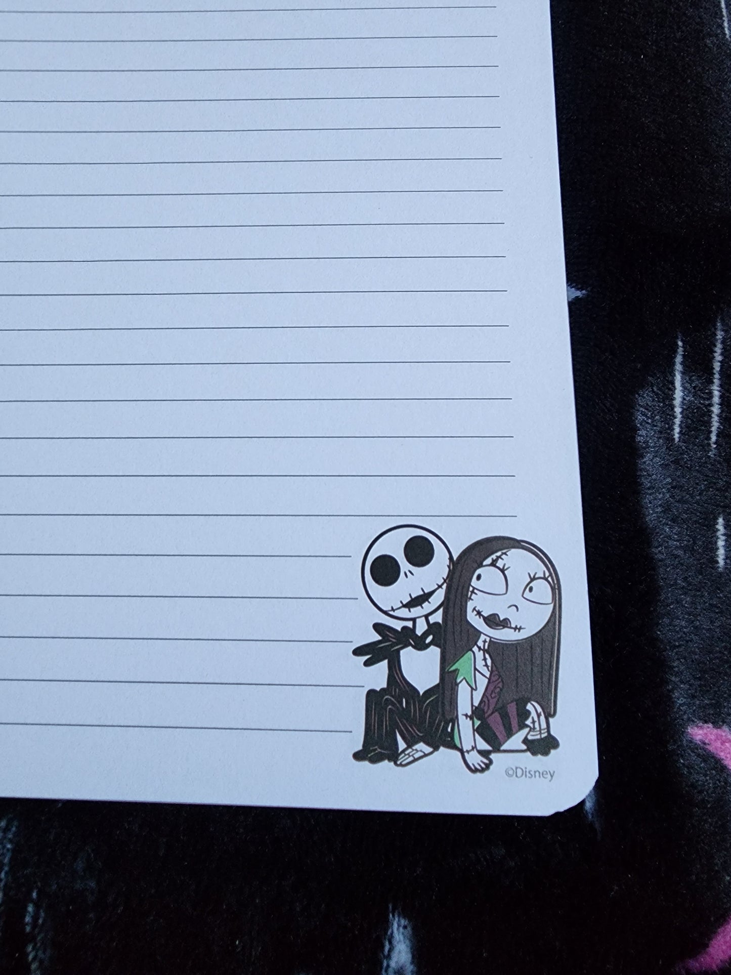 Jack and Sally Nightmare Before Christmas Notebook