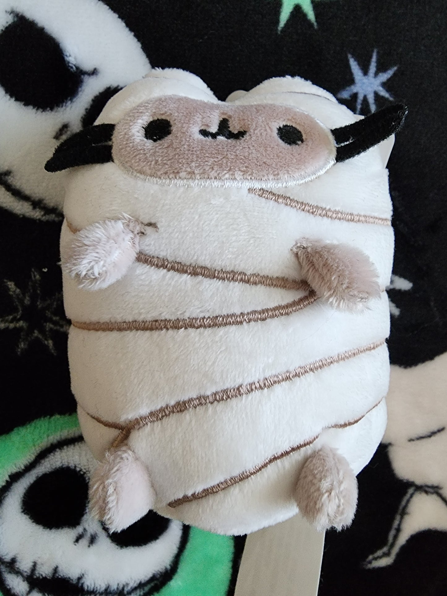 Pusheen Cat as a Mummy Halloween Plush