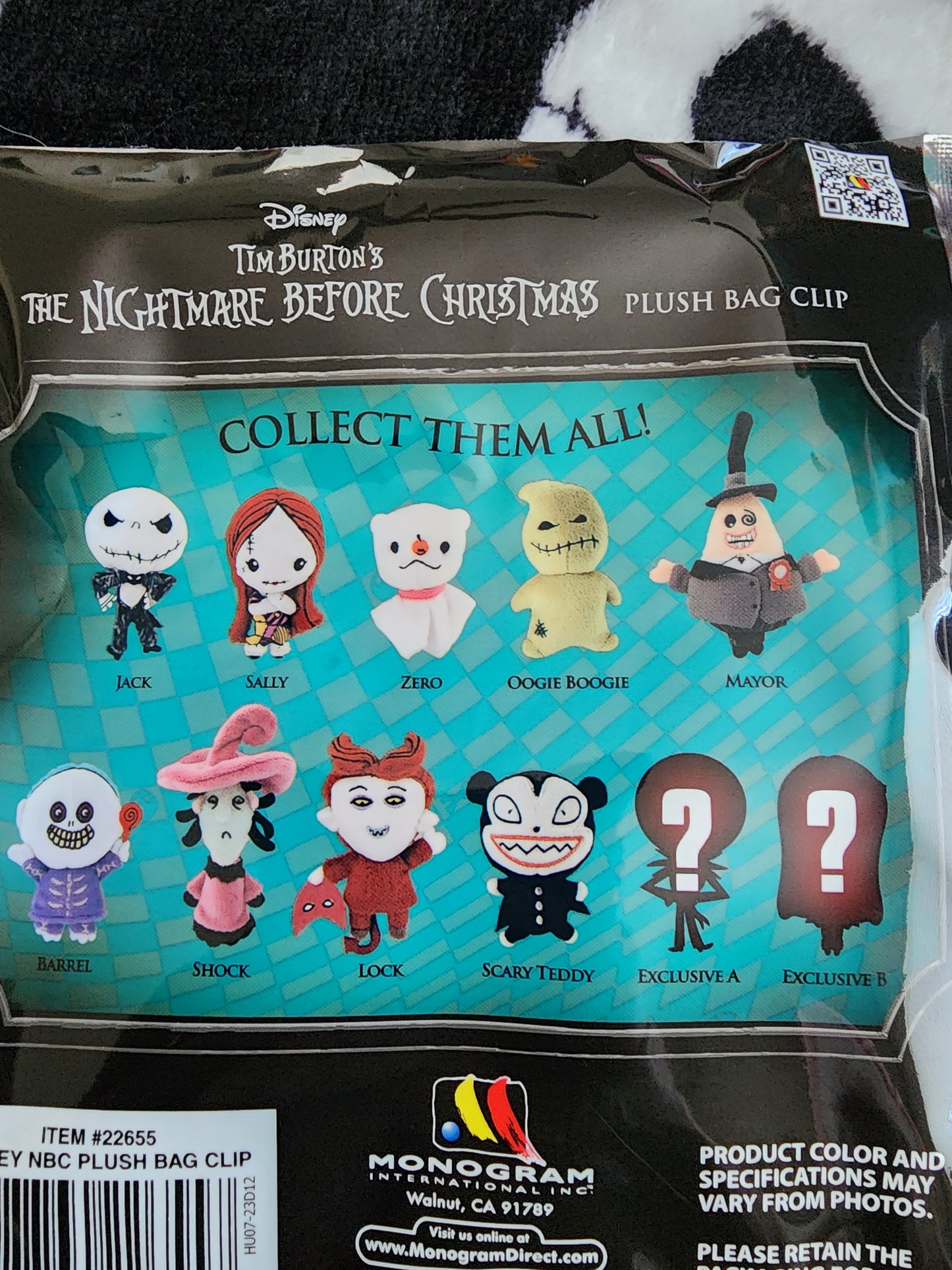 Disney Nightmare Before Christmas Mystery Plush Bag Clips