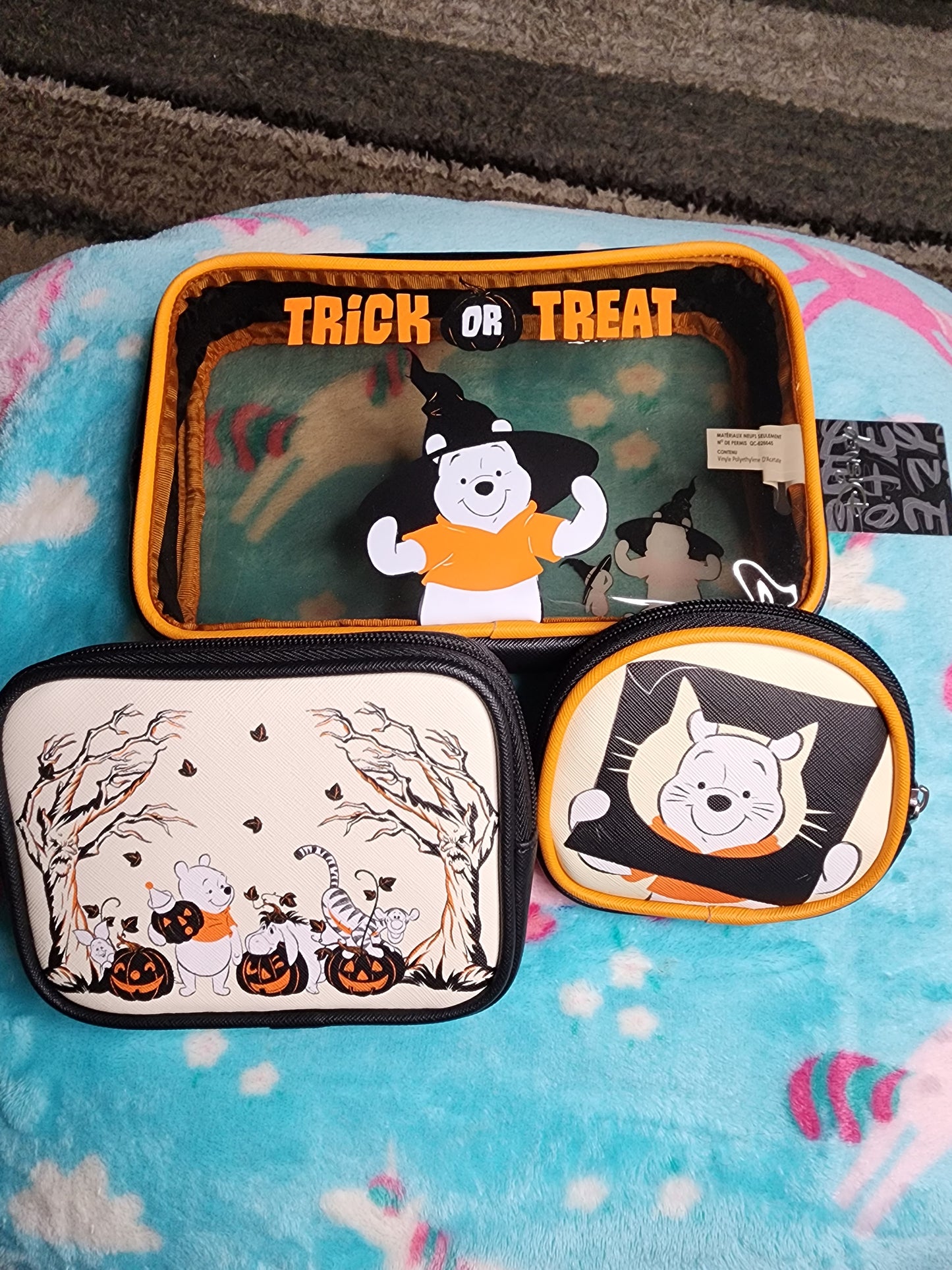 Disney Winnie the Pooh and Friends Halloween Cosmetic Bags