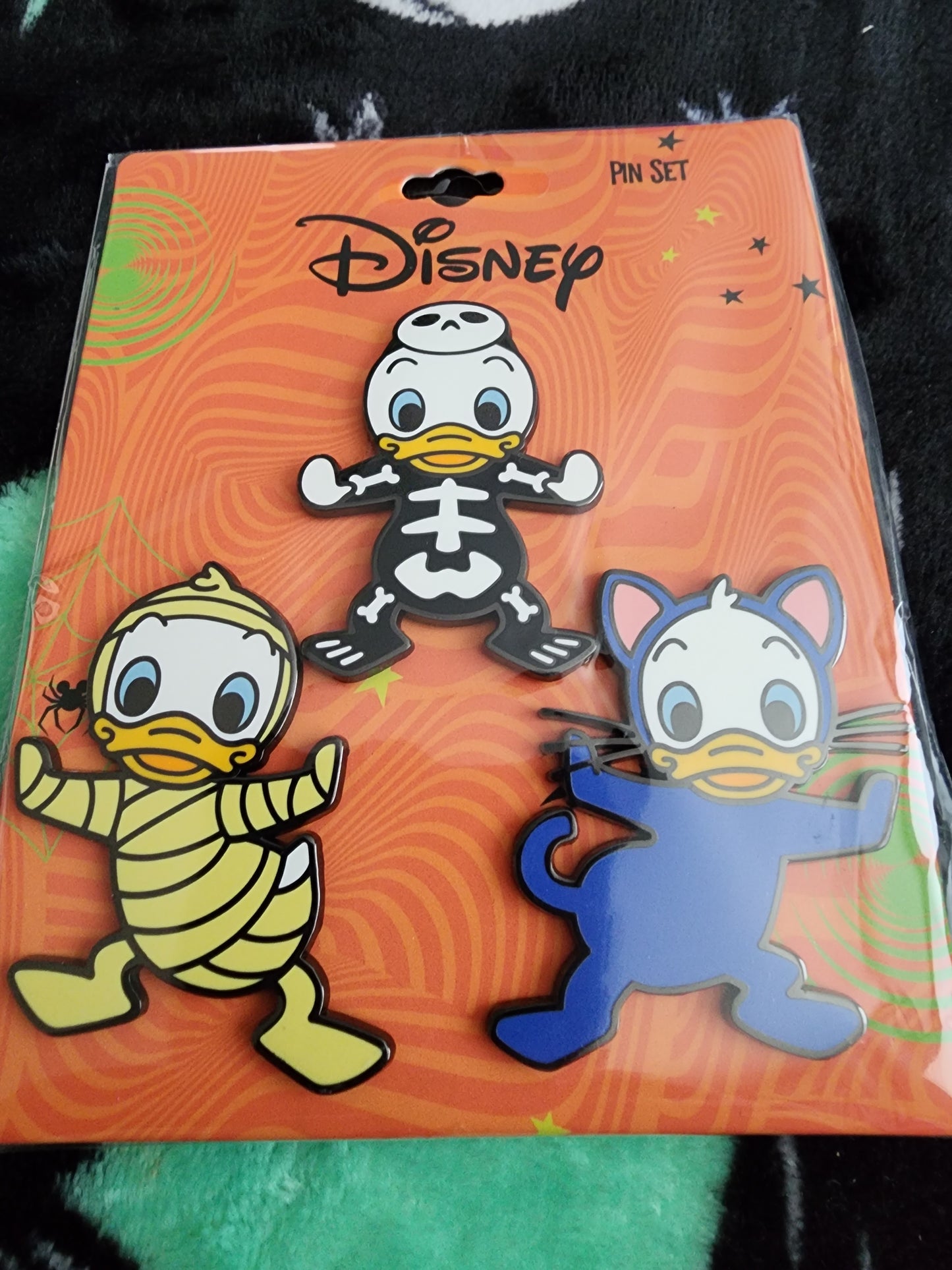 Disney Huey, Duey, and Louey Halloween Pin Set