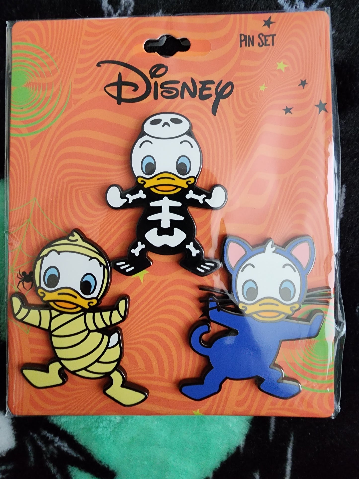 Disney Huey, Duey, and Louey Halloween Pin Set