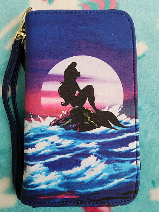 Loungefly Disney Little Mermaid Sunset Rock Tech Wallet