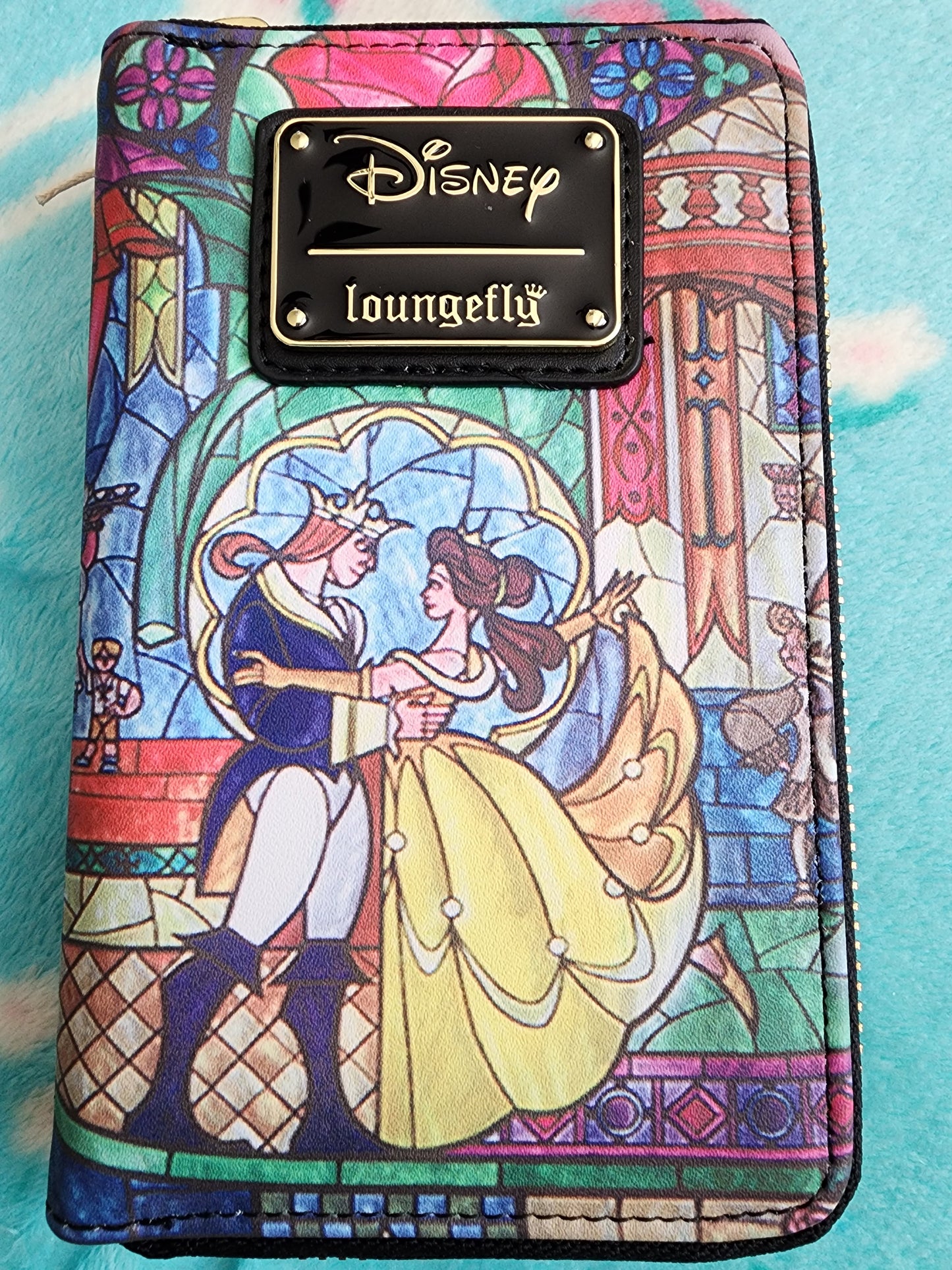 Loungefly Disney Beauty and the Beast Stain Glass Wallet