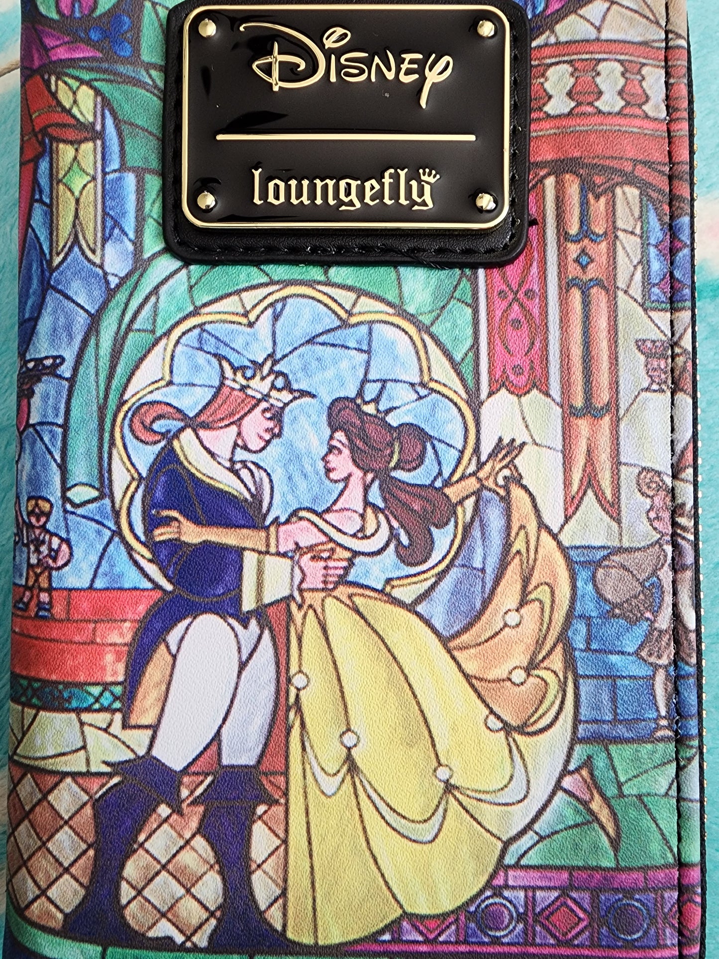 Loungefly Disney Beauty and the Beast Stain Glass Wallet