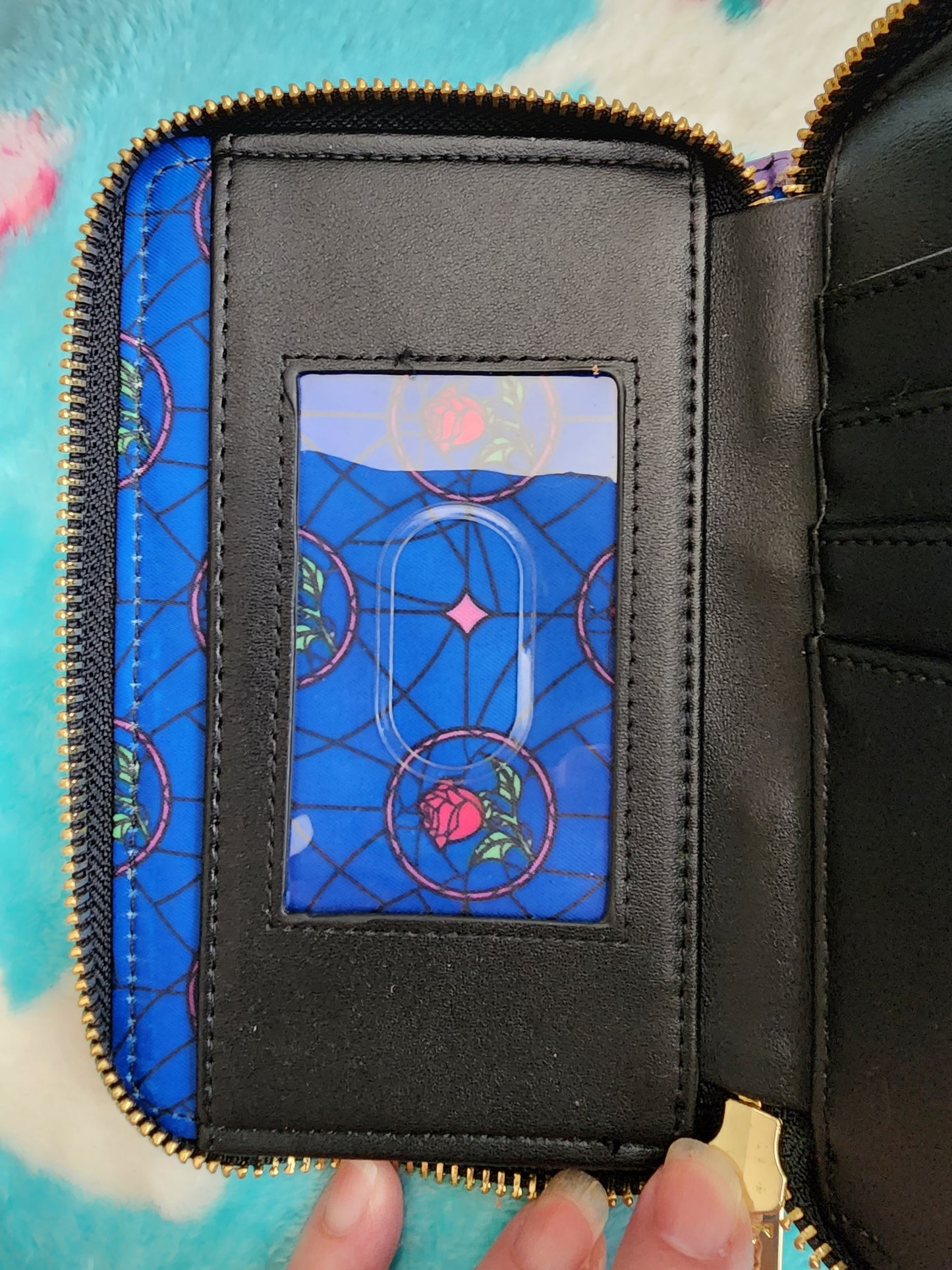 Loungefly Disney Beauty and the Beast Stain Glass Wallet