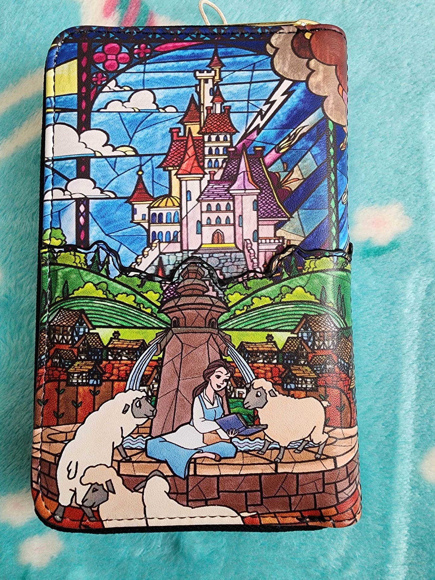 Loungefly Disney Beauty and the Beast Stain Glass Wallet