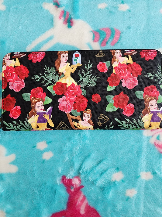 Loungefly Disney Beauty and the Beast Belle with Roses Wallet